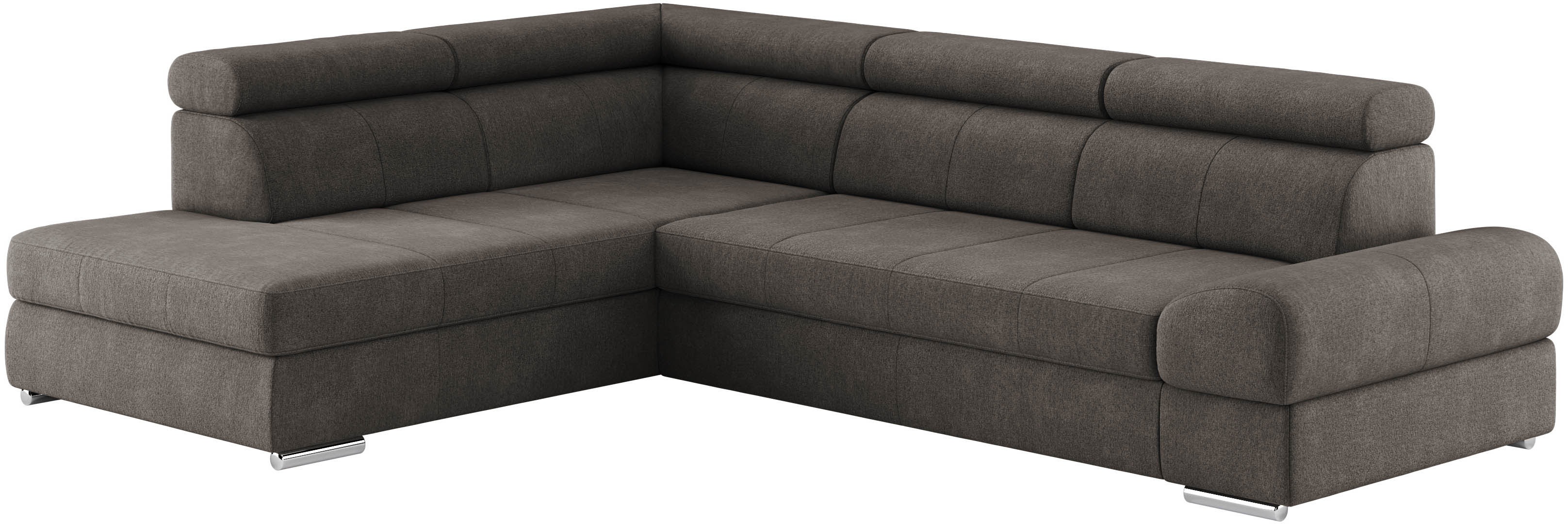 Thumbnail - sit&more Ecksofa "Broadway L-Form" mit verstellbaren Kopfteilen, wahlweise mit Bettfunktion