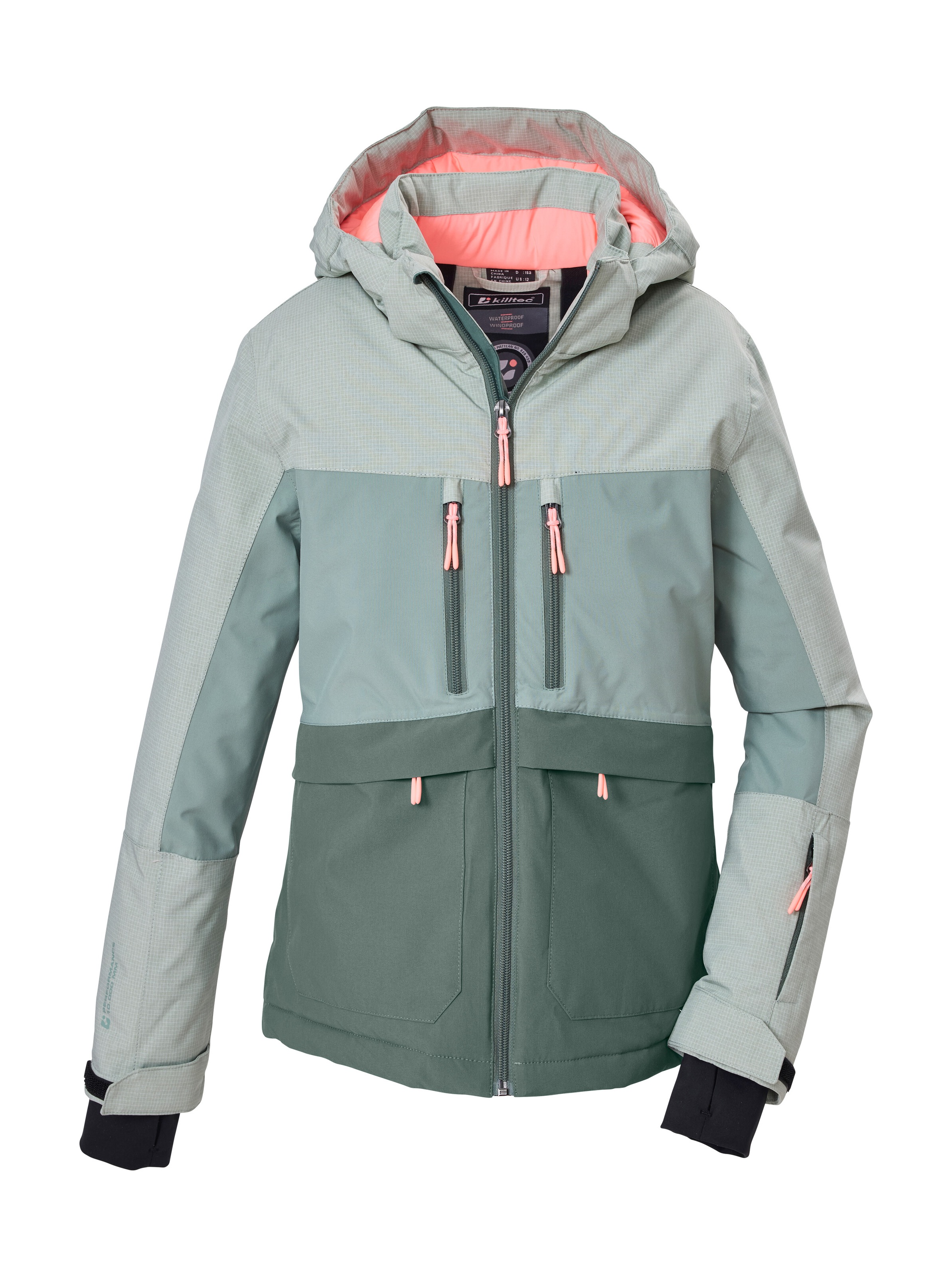 Killtec Funktionsjacke "KOW 160 GRLS JCKT" Wind- und wasserdicht, reflektierend, abnehmbare Kapuze