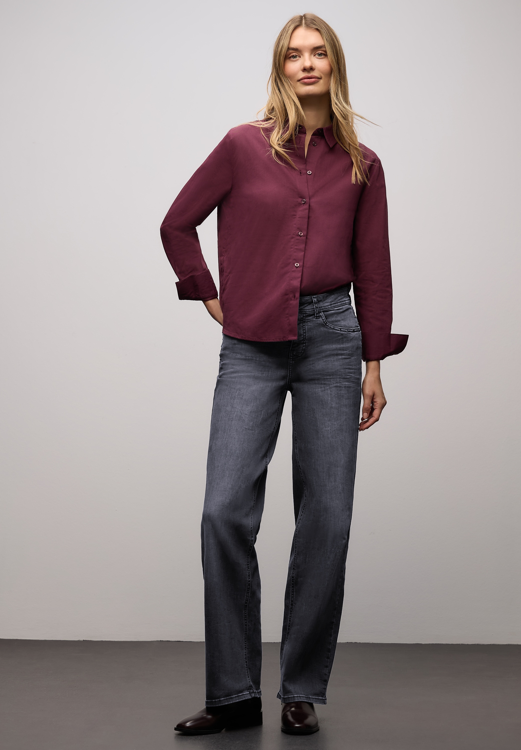 STREET ONE Weite Jeans »Style Wideleg« mit Glitzer-Details