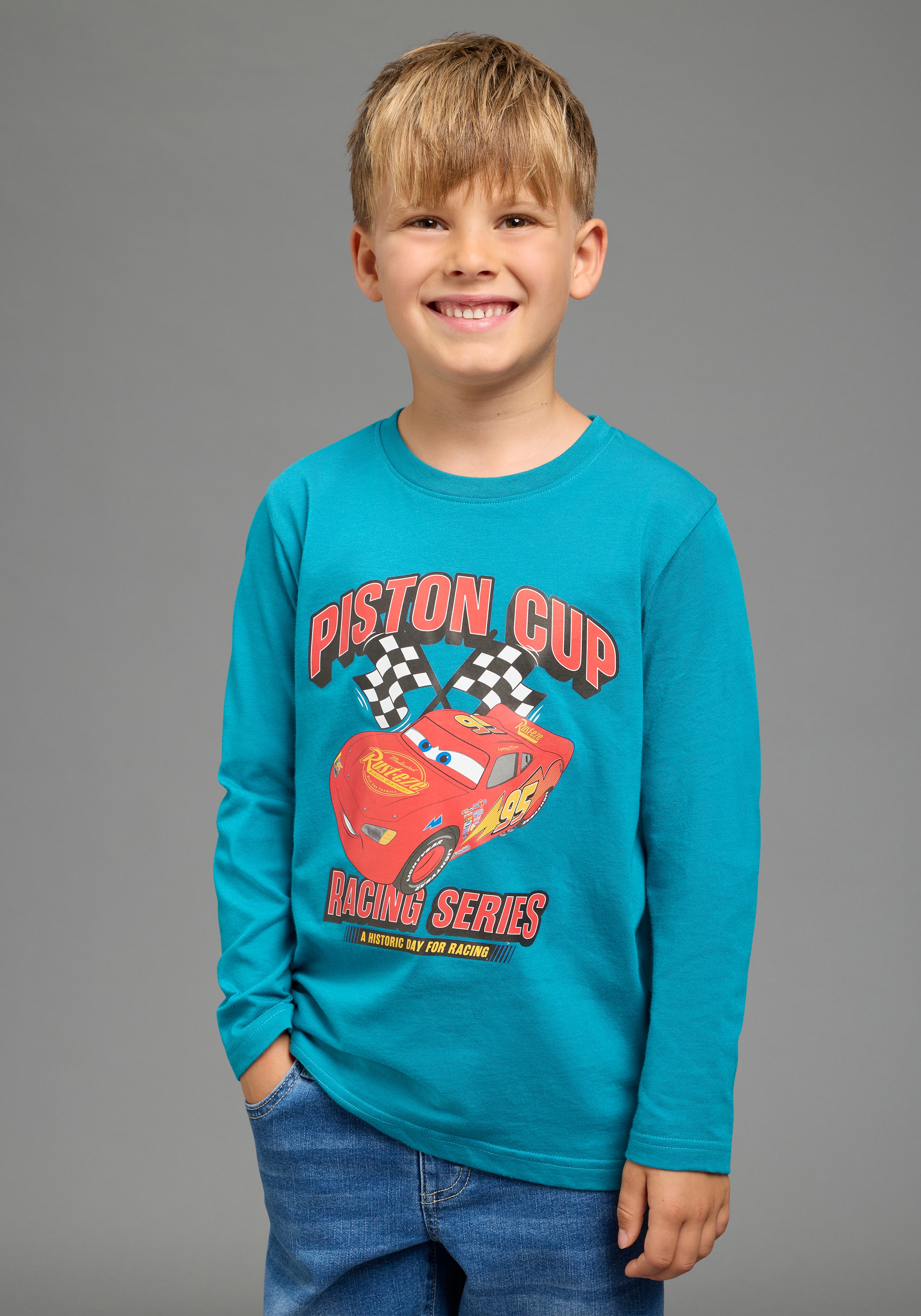 KIDSWORLD Langarmshirt "CARS Lightning McQueen Shirt, Disney" Disney-Shirt, Basic-Passform, Langarm, modischer Stil