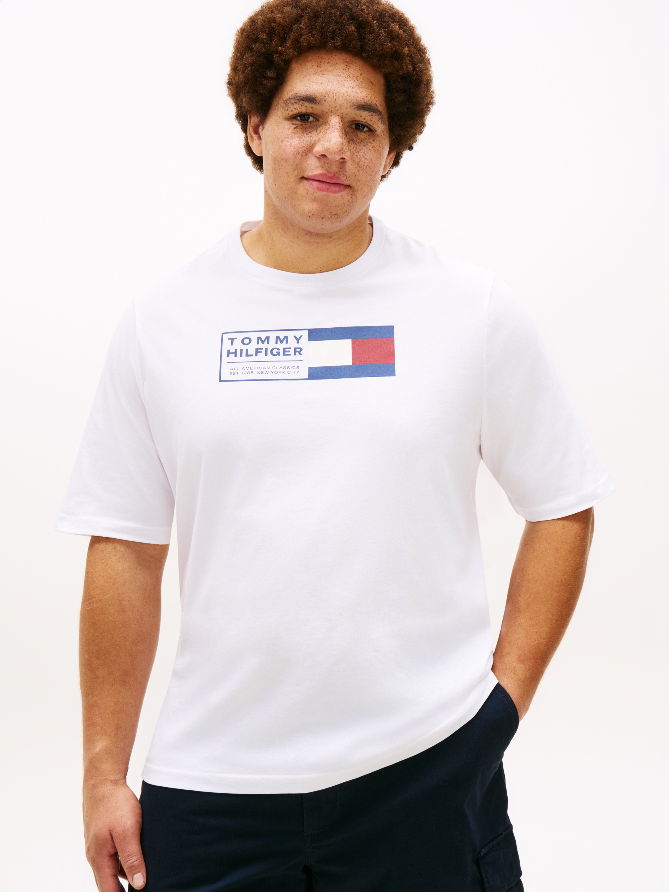 Tommy Hilfiger Big & Tall T-Shirt "BRAND LOVE TEXT" Regular fit für große G günstig online kaufen