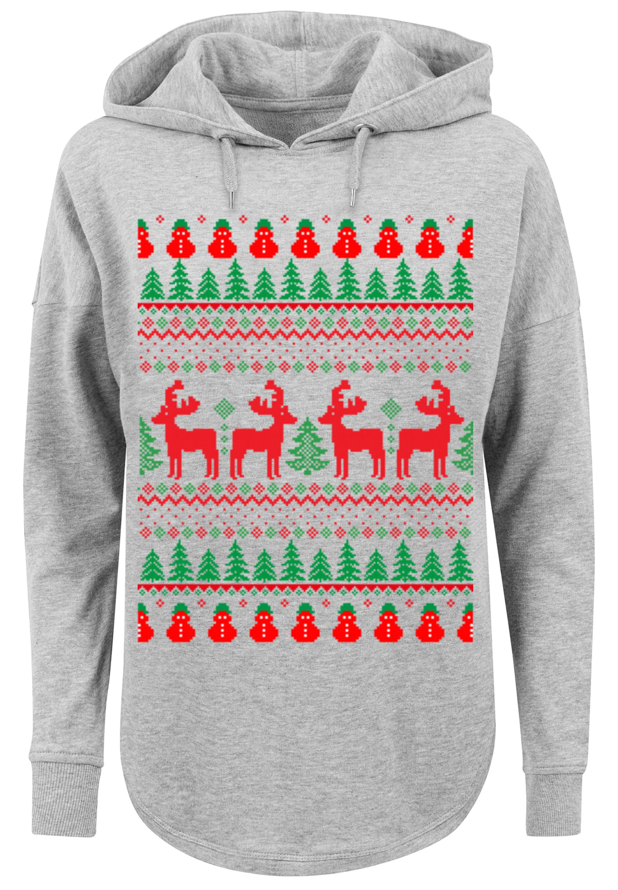 F4NT4STIC Kapuzenpullover "Christmas Reindeers Weihnachten Muster", Print günstig online kaufen