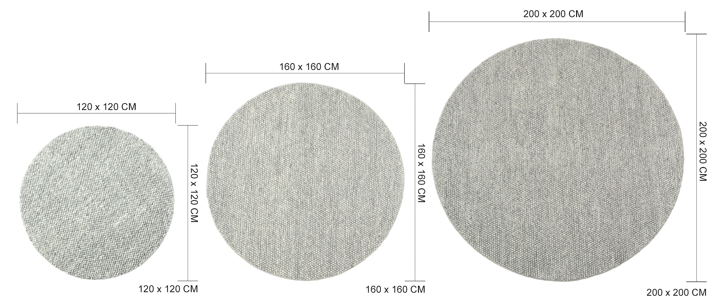 LeGer Home by Lena Gercke Teppich »Ainhoa, handgewebt, Wolle« rund 12 mm Höhe Teppich, Wohnzimmer, Schlafzimmer, Esszimmer