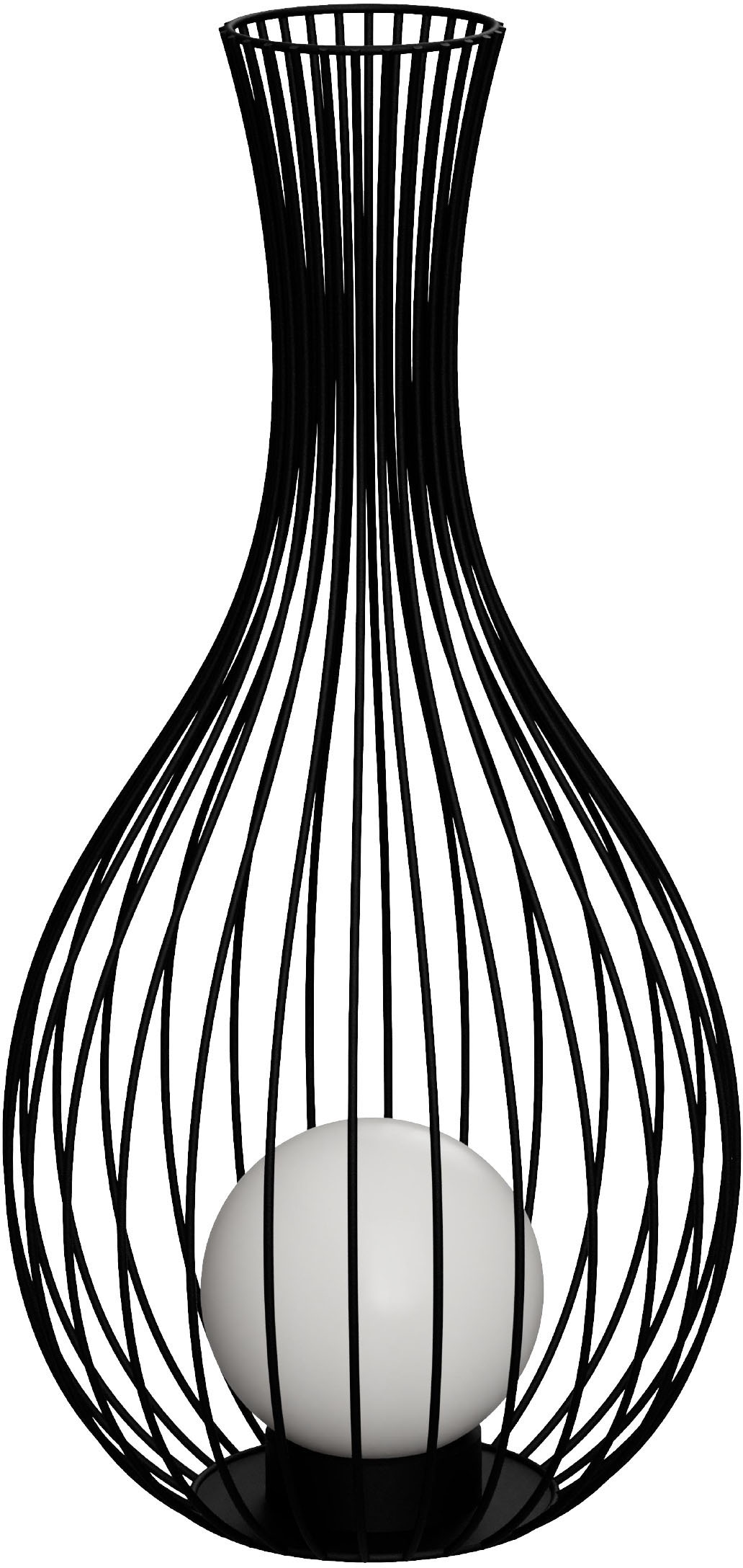 Stehlampe »FOSSOMBRONE«, Stehleuchte in schwarz aus Stahl verzinkt - exkl. E27 - 1X10W