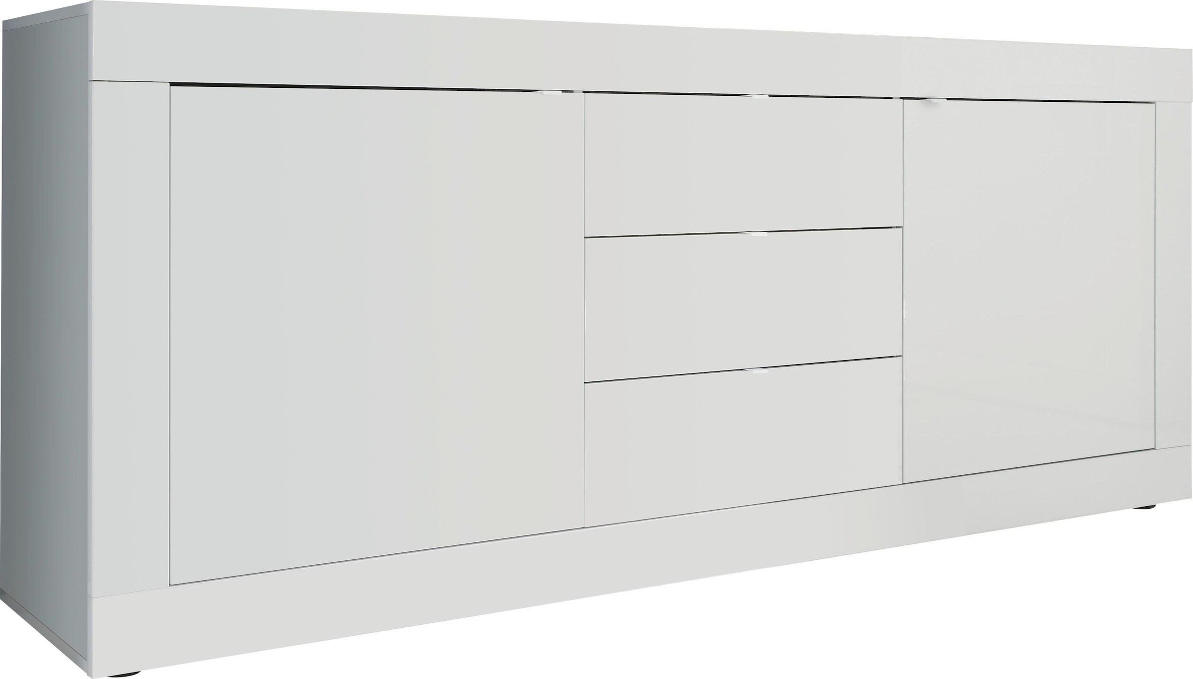 INOSIGN Sideboard »Basic Breite 210 cm, Kommode 2 Türen, 3 Schubkästen, Anrichte,«, Metallgriff, moderne Rahmenoptik, viel Stauraum, Farbauswahl