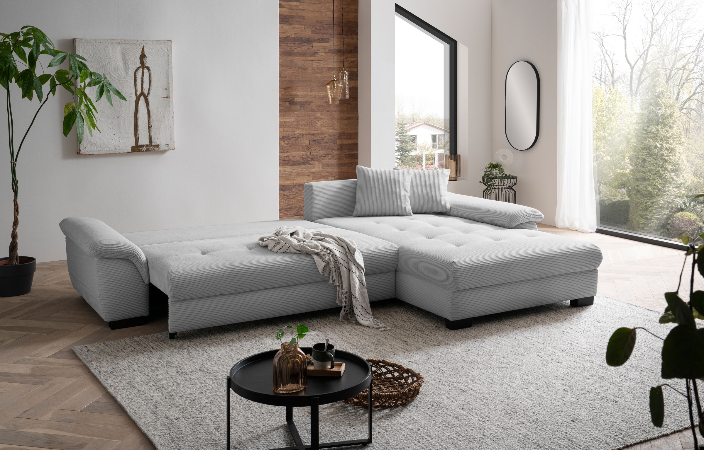 Mr. Couch Ecksofa "Dario, L-Form, mit Bett und Bettkasten" mit Kaltschaum günstig online kaufen