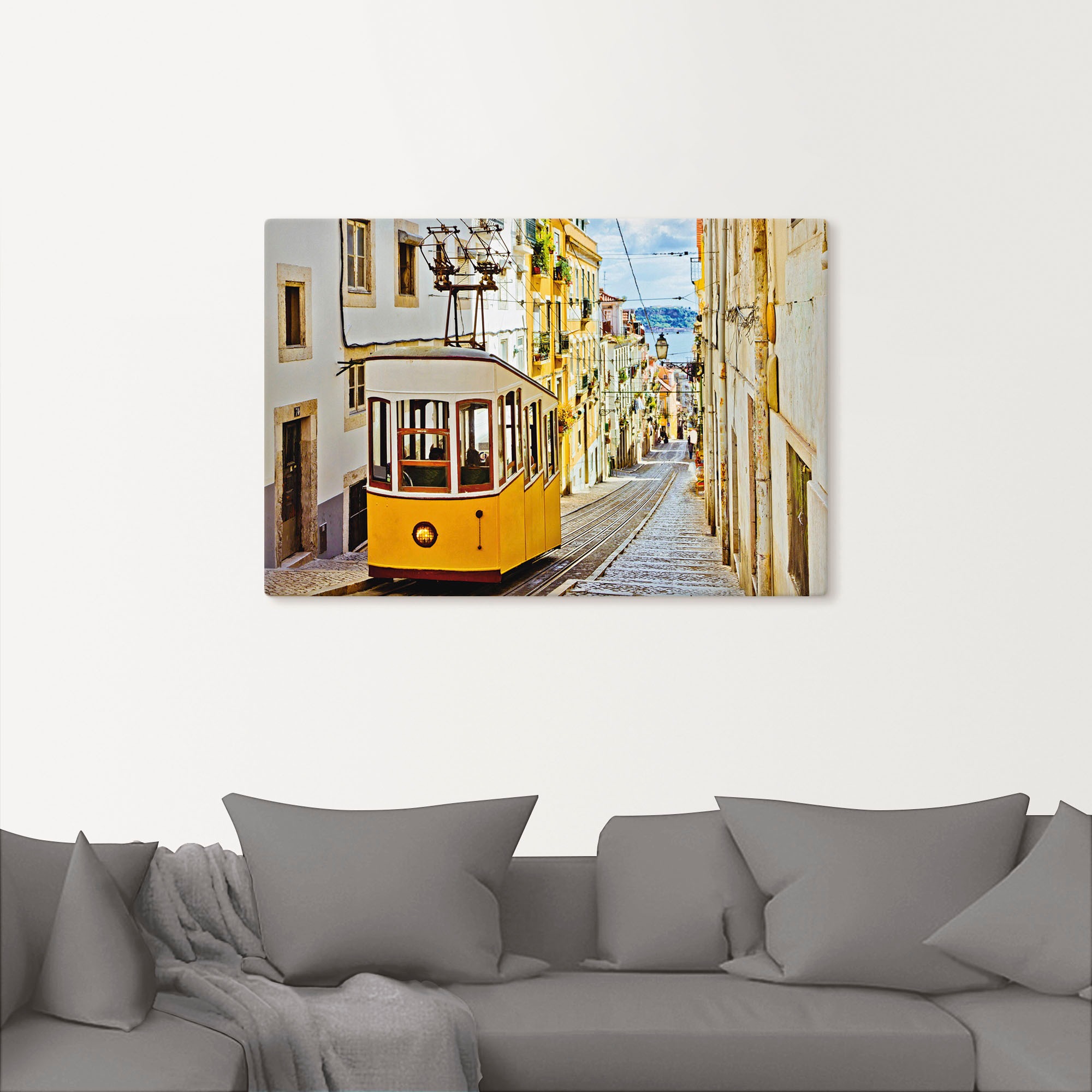Artland Wandbild »Ascensor da Gloria in Lissabon«, Zugbilder, (1 St.), als  Alubild, Leinwandbild, Wandaufkleber oder Poster in versch. Größen  bestellen | BAUR