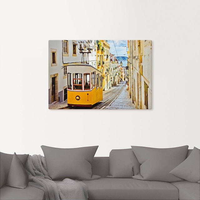 Artland Wandbild »Ascensor da Gloria in Lissabon«, Zugbilder, (1 St.), als  Alubild, Leinwandbild, Wandaufkleber oder Poster in versch. Größen  bestellen | BAUR