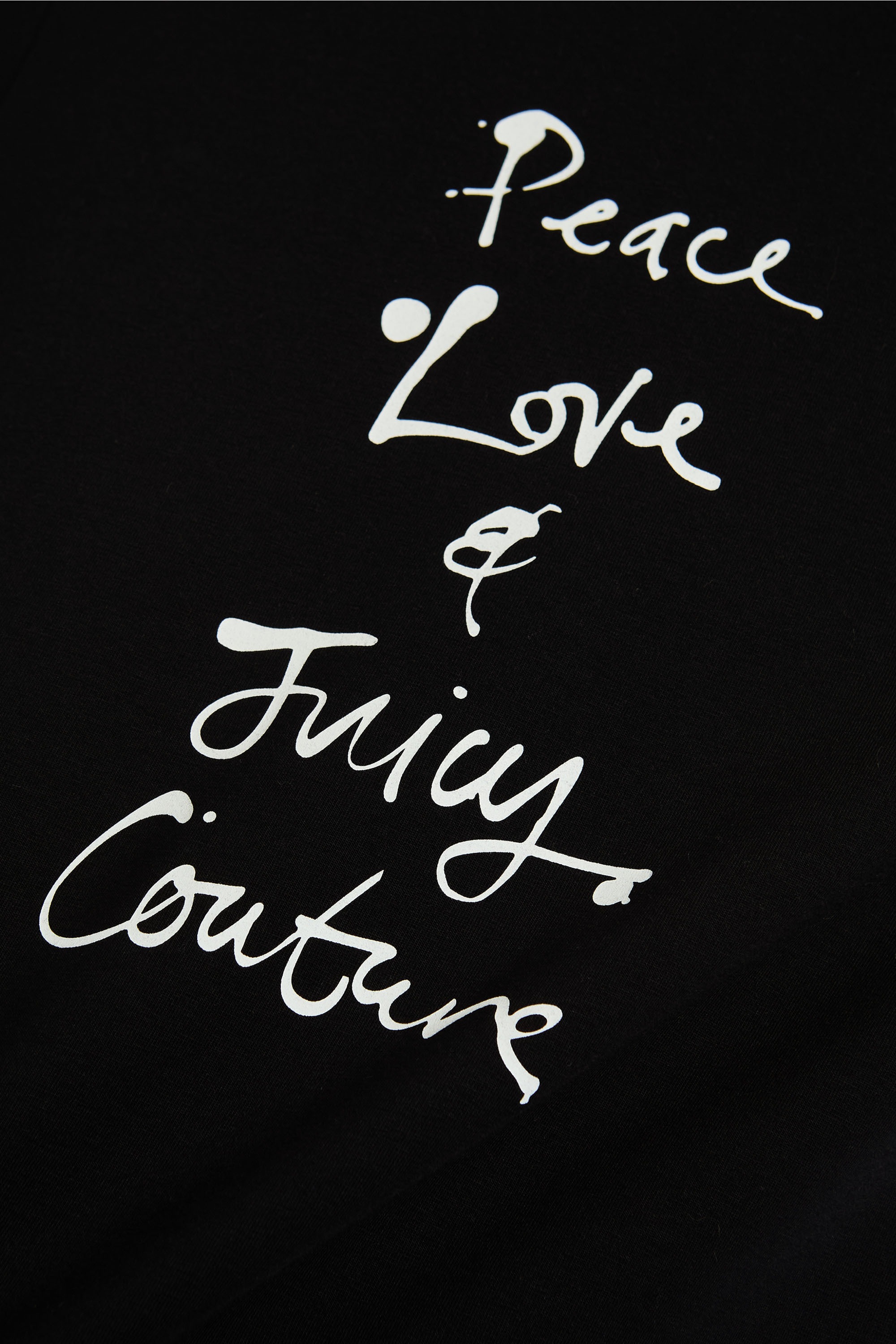 Juicy Couture T-Shirt »PEACE LOVE AND JUICY HILTON T-SHIRT Damen«, T-Shirt Damen, Schriftzug, Statement, Logoprint, Sale