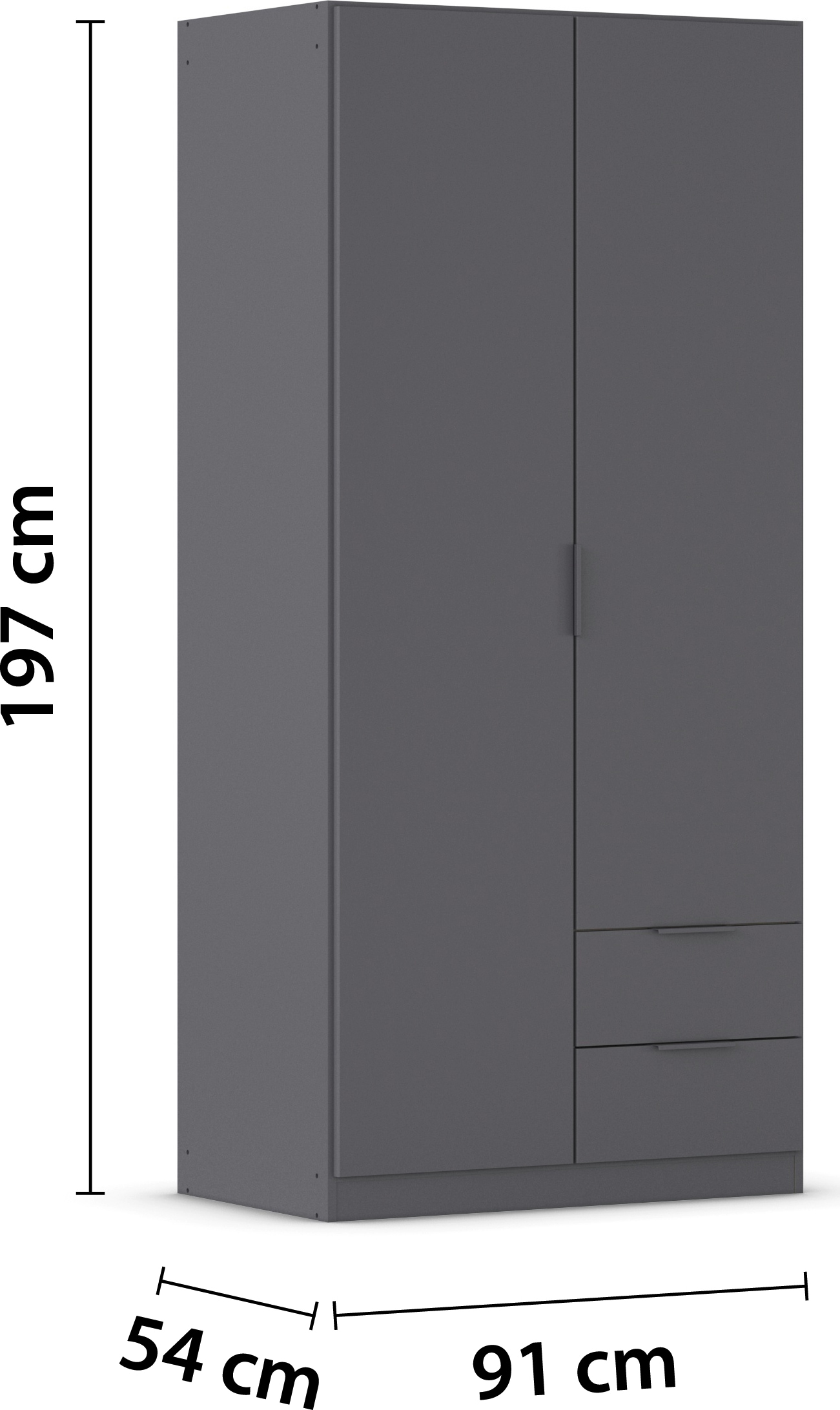 rauch Kleiderschrank »Drehtürenschrank Schrank Garderobe Ankleide Schlafzimmer LAGOA« in 3 verschiedenen Ausstattungen BASIC/CLASSIC/PREMIUM,  mit geräumigen Schubladen, optional mit Aufsatz MADE IN GERMANY