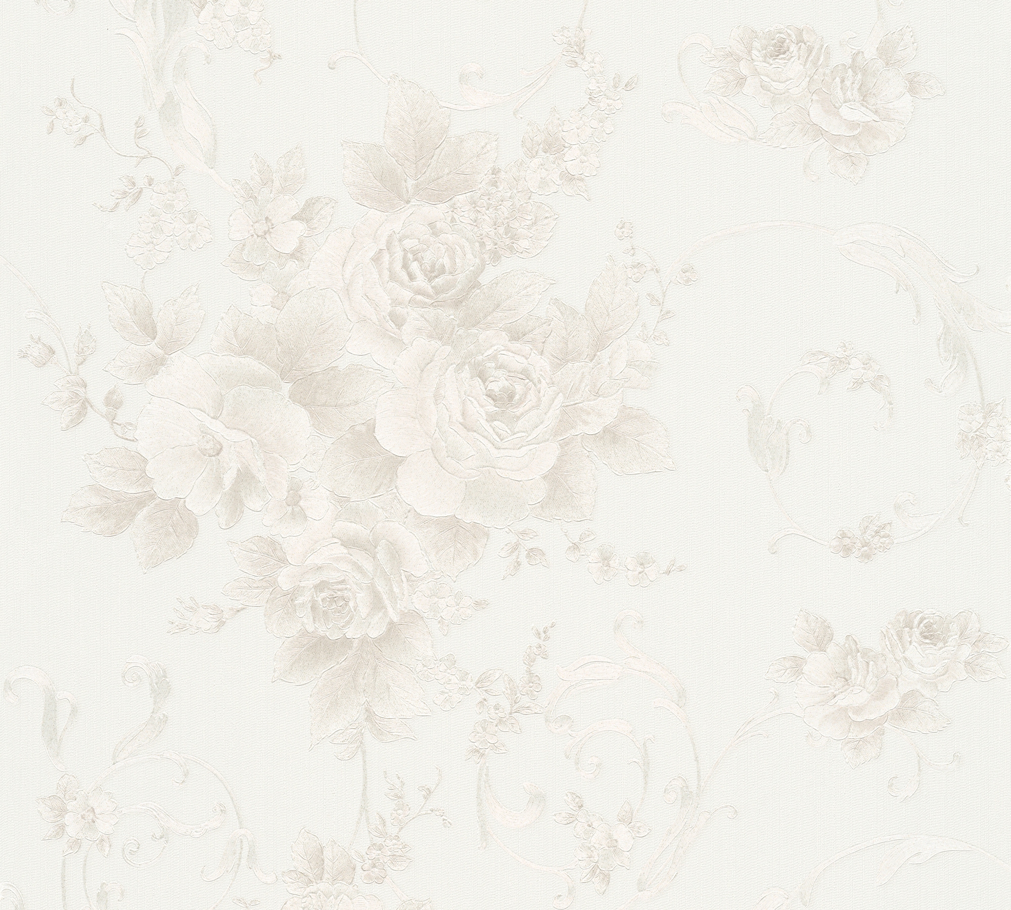 A.S. Création Vliestapete "Romantico romantisch floral" Wald botanisch floral strukturiert Blumen-Tapete Floral Tapeten Wohnzimmer Schlafzimmer Küche Flur Design