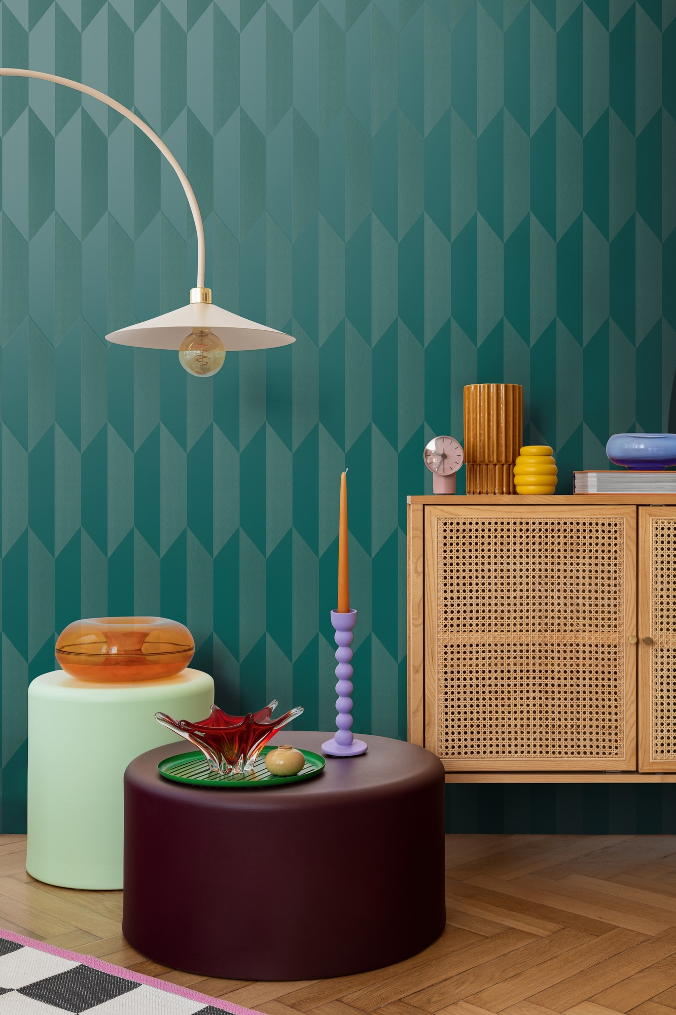 CosmoLiving by Cosmopolitan Vliestapete »Graphic Groove-Playful Tapete« glänzend strukturiert Geometrisches Design mit modernem 3D-Effekt