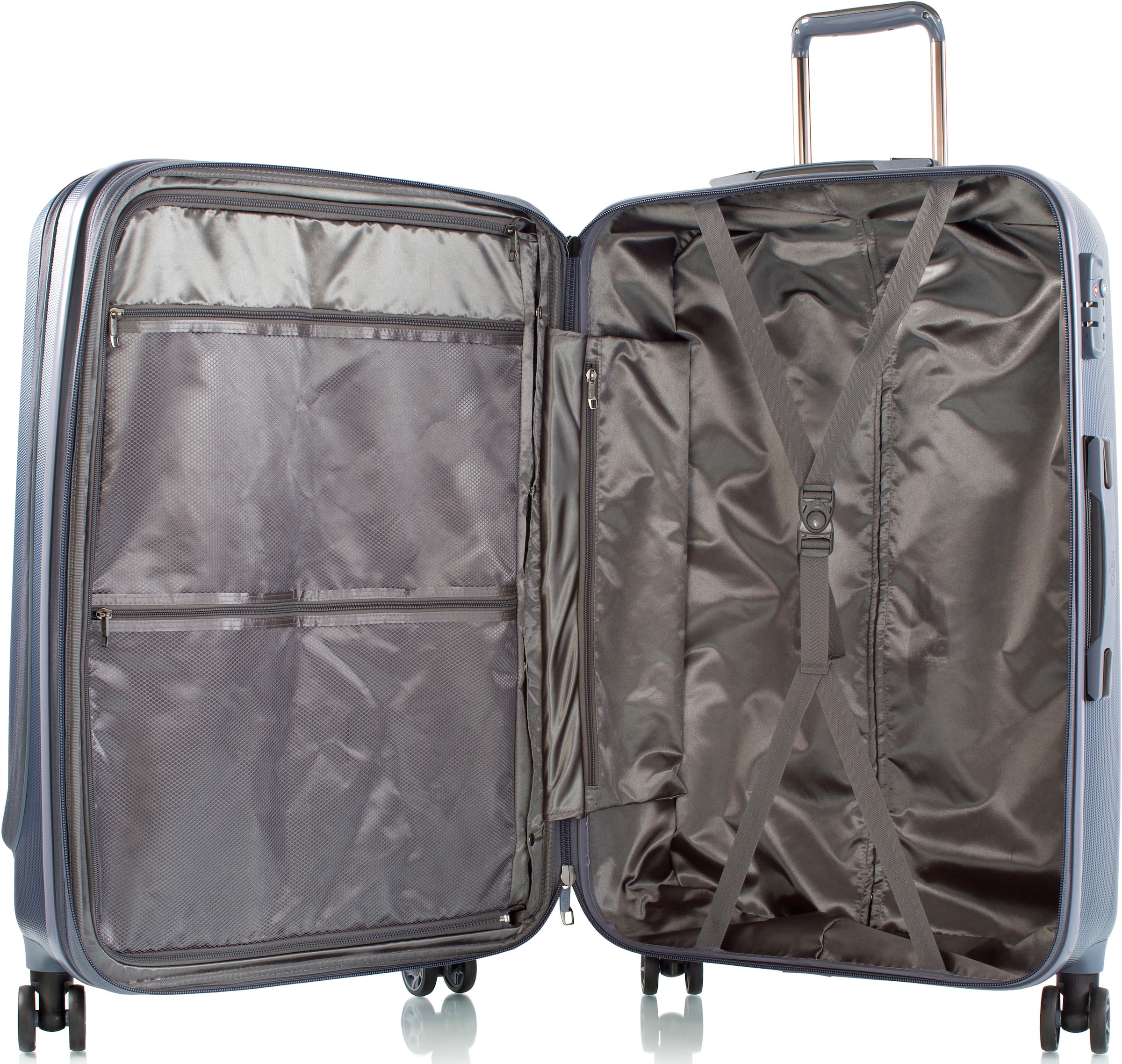 Heys Hartschalen-Trolley »Vantage Smart Access, 76 cm«, 4 Rollen, Reisegepäck Koffer groß mit Frontzugangsfach und Volumenerweiterung