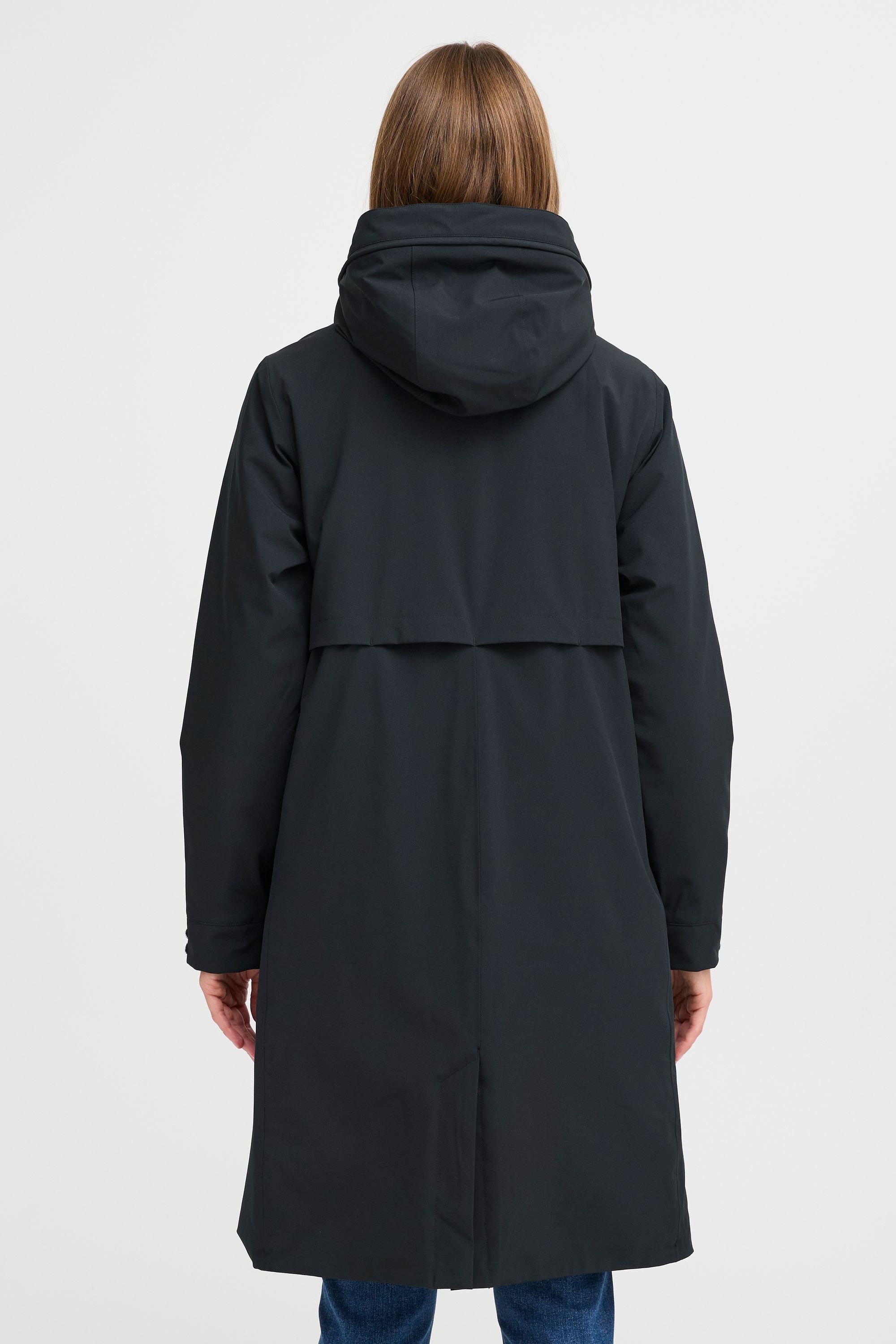 Winterjacke NORTH BEND "Wintermantel NBKarina W", Damen, Gr. 42, schwarz, Obermaterial: 90% Polyester PES. 10% Elasthan EL., Jacken Winterjacke 3