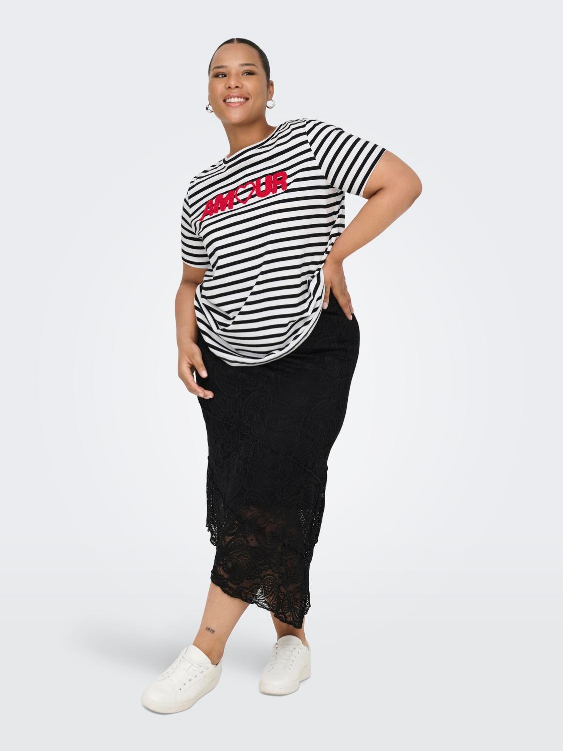 ONLY CARMAKOMA T-Shirt "CARKIKO LIFE S/S O-NECK TERRY TOP JRS" günstig online kaufen