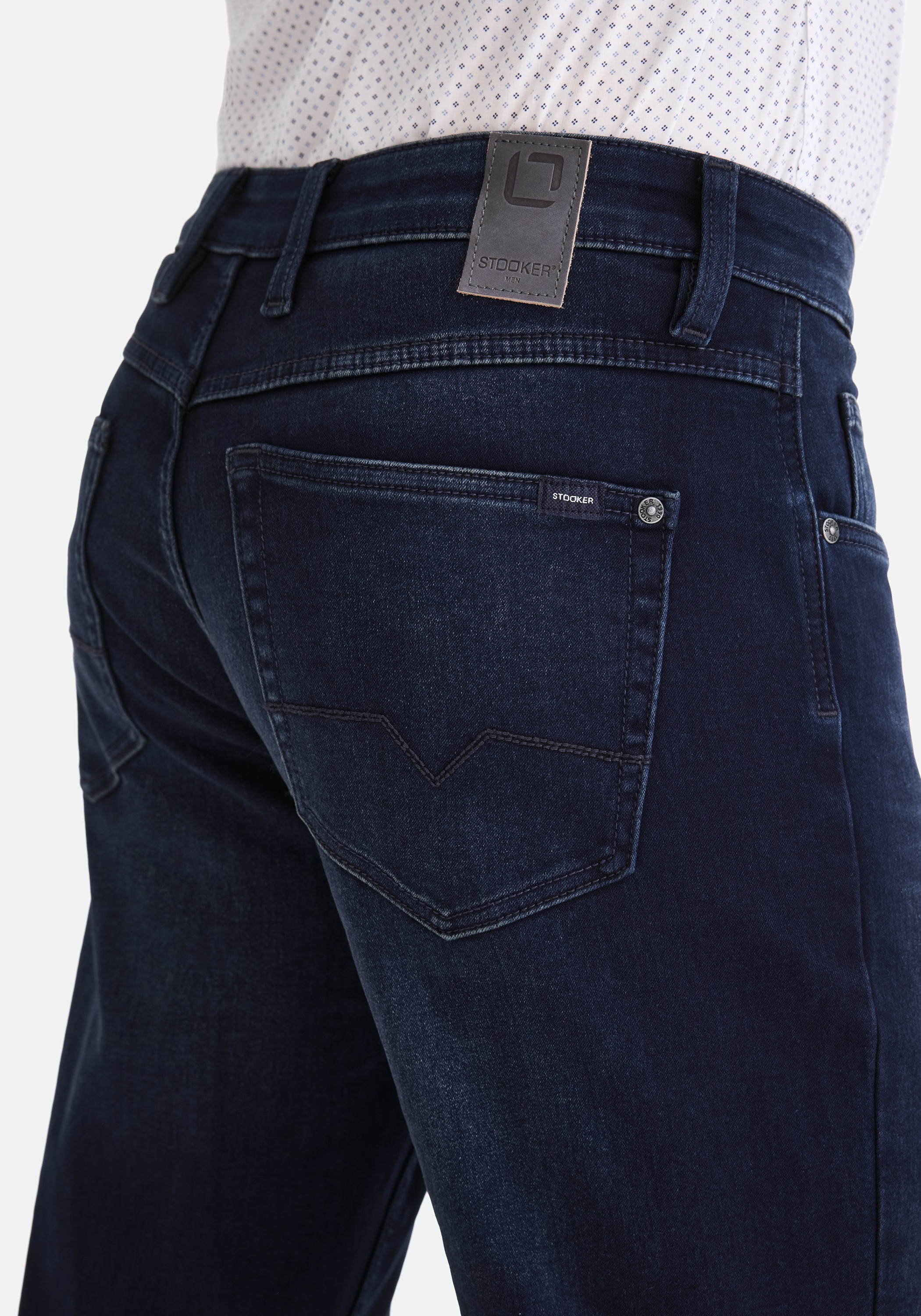 Stooker Men 5-Pocket-Jeans »Frisco Thermo Straight Fit«, Straight Fit Casual Clean Wash Denim Thermo Effekt für Herren