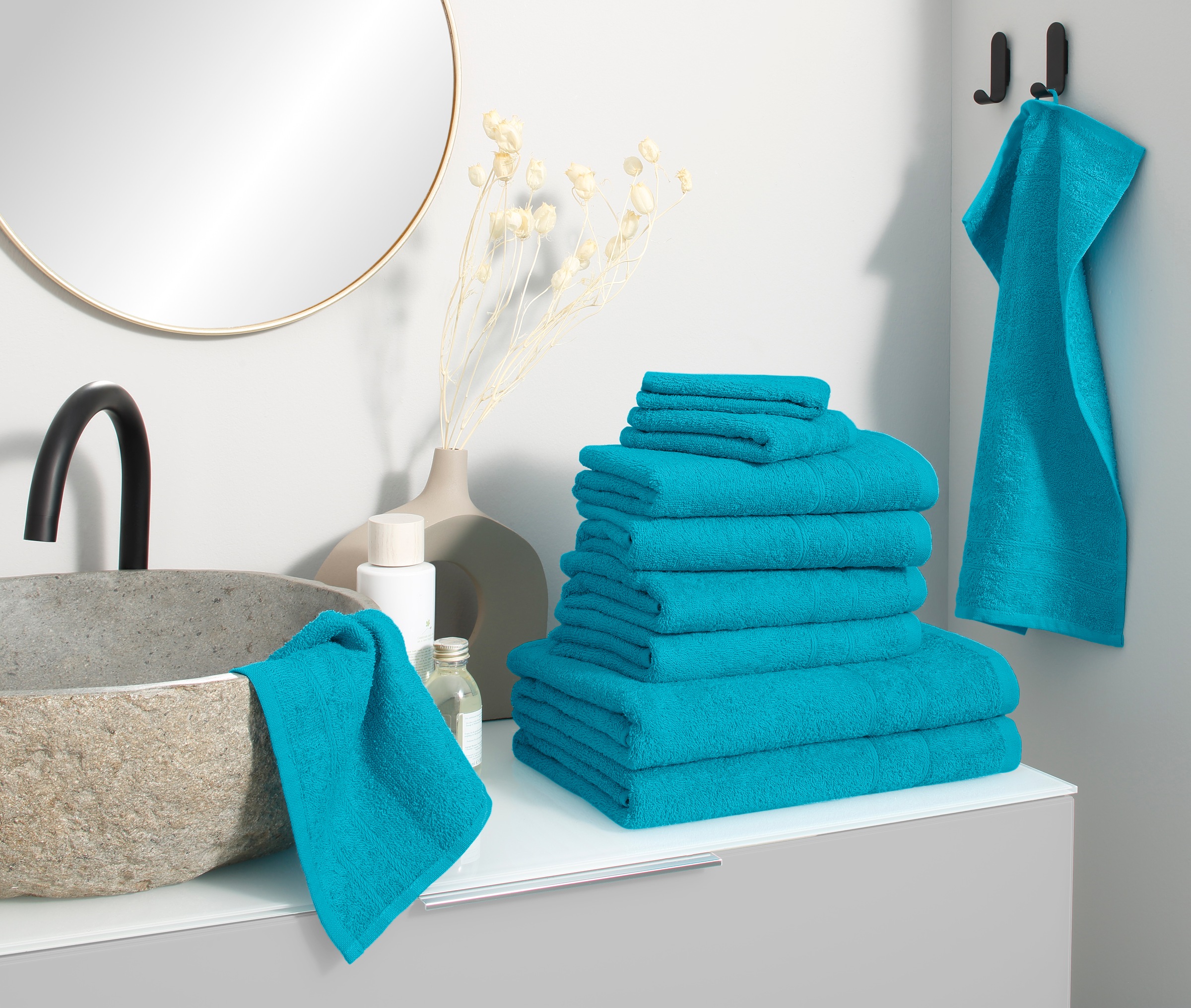 my home Handtuch Set "Inga, Duschtücher, Handtücher, Gästetücher, Seiftüche günstig online kaufen