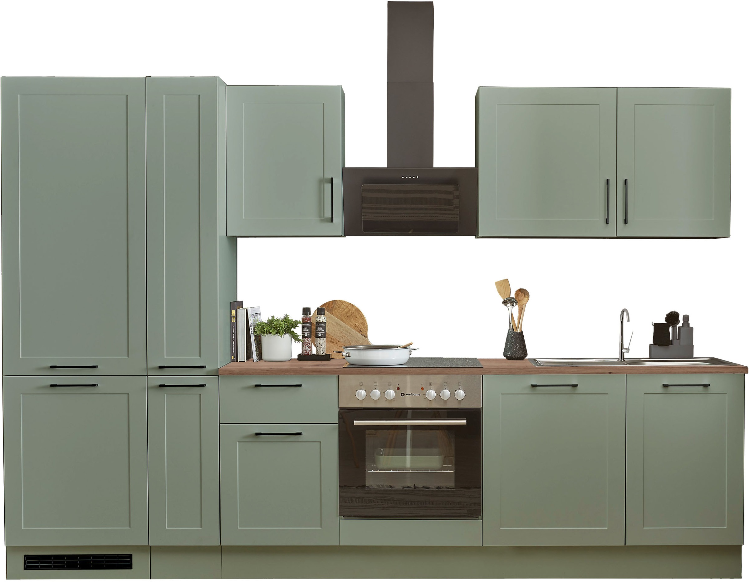 BASIC by Balculina Küchenzeile "Marsi" Breite 310 cm, wahlweise mit E-Gerät günstig online kaufen