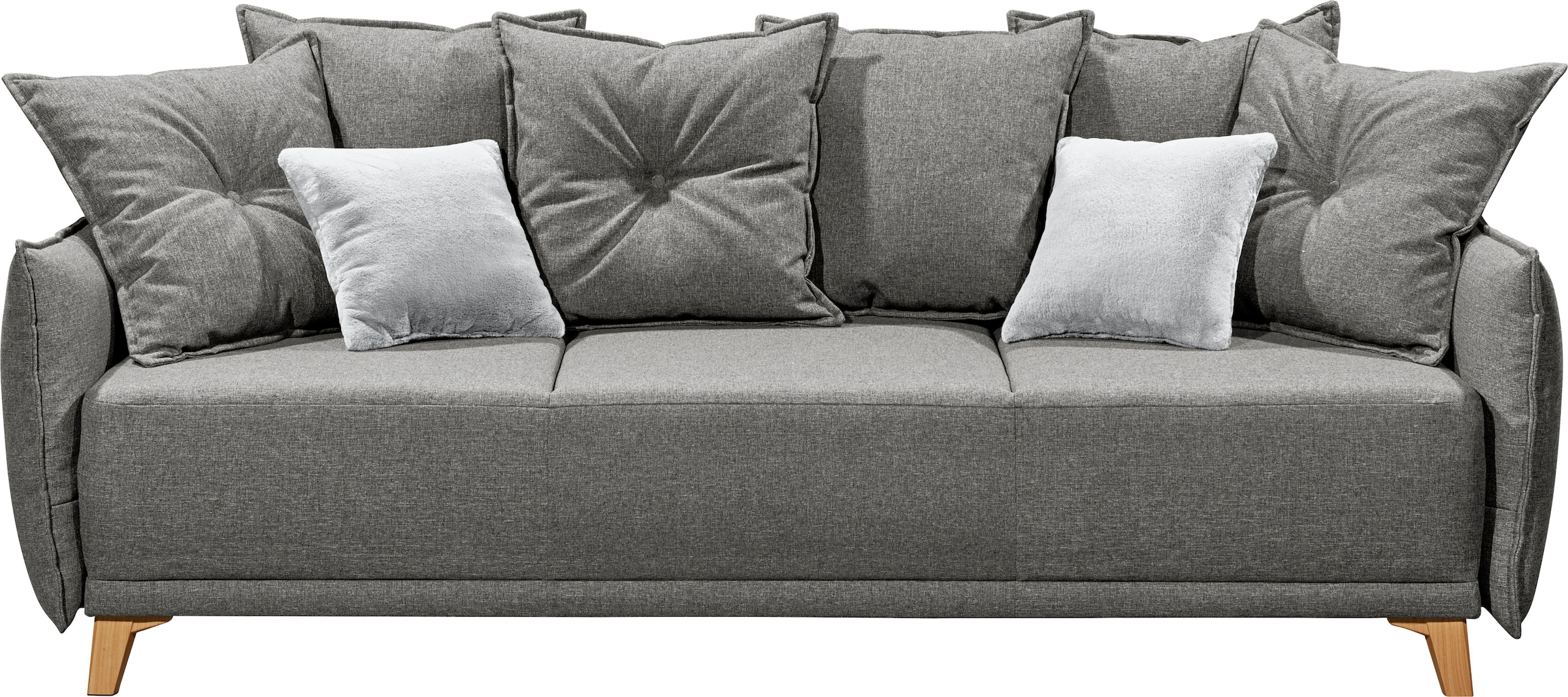 ED EXCITING DESIGN Schlafsofa »Pamplona«, mit Bettkasten & Zierkissen
