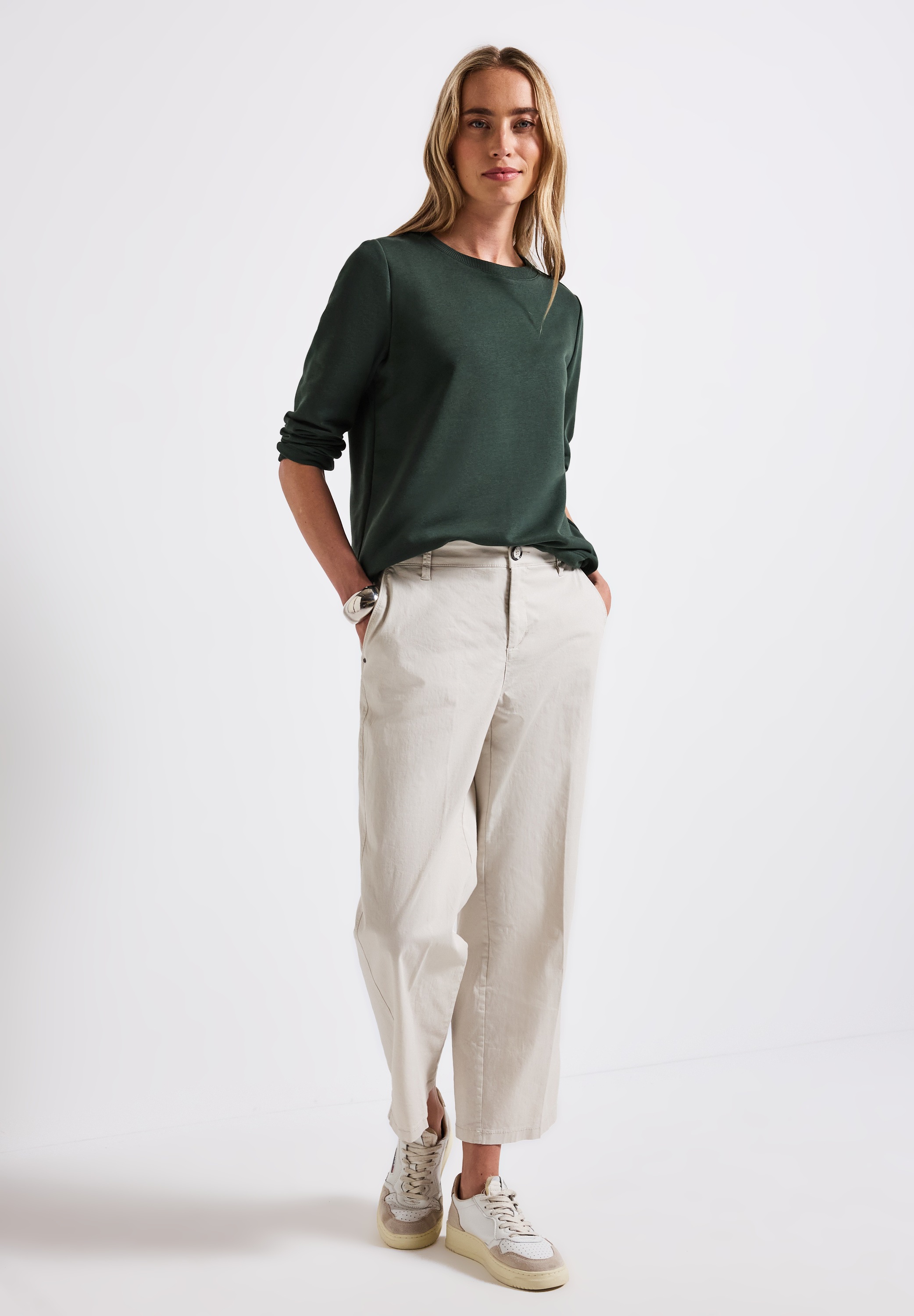 STREET ONE Sweatshirt, mit elastischem Materialmix