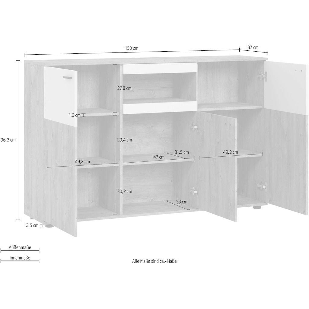 INOSIGN Kommode »Kumara«, Breite 150 cm