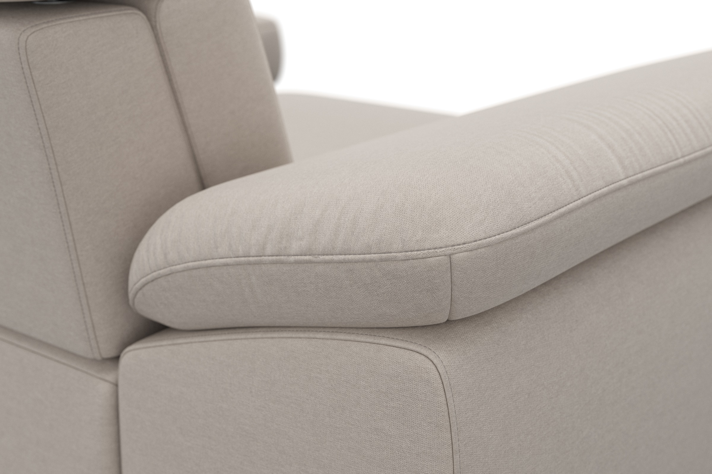 sit&more Ecksofa »Cabrio L-Form, mit Sitztiefenverstellung, Arm- und Kopfteilverstellung«, 2 Nierenkissen, Federkern, optional Bettfunktion und Stauraum