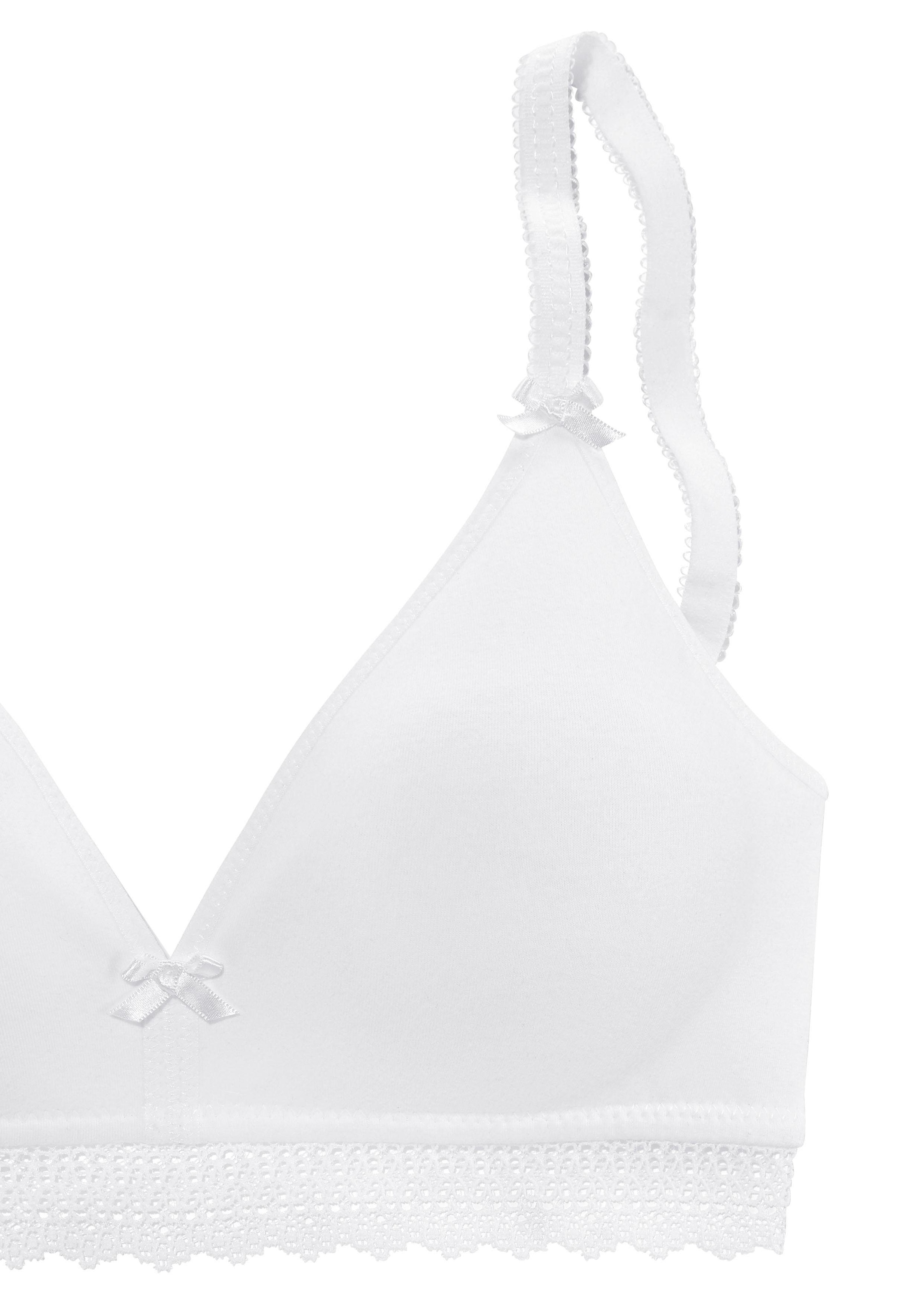 mit Bügel petite fleur 2 Stück), | Basic (Packung, Spitzenband, BAUR ohne Bralette-BH, weicher online kaufen Baumwolle, aus Dessous