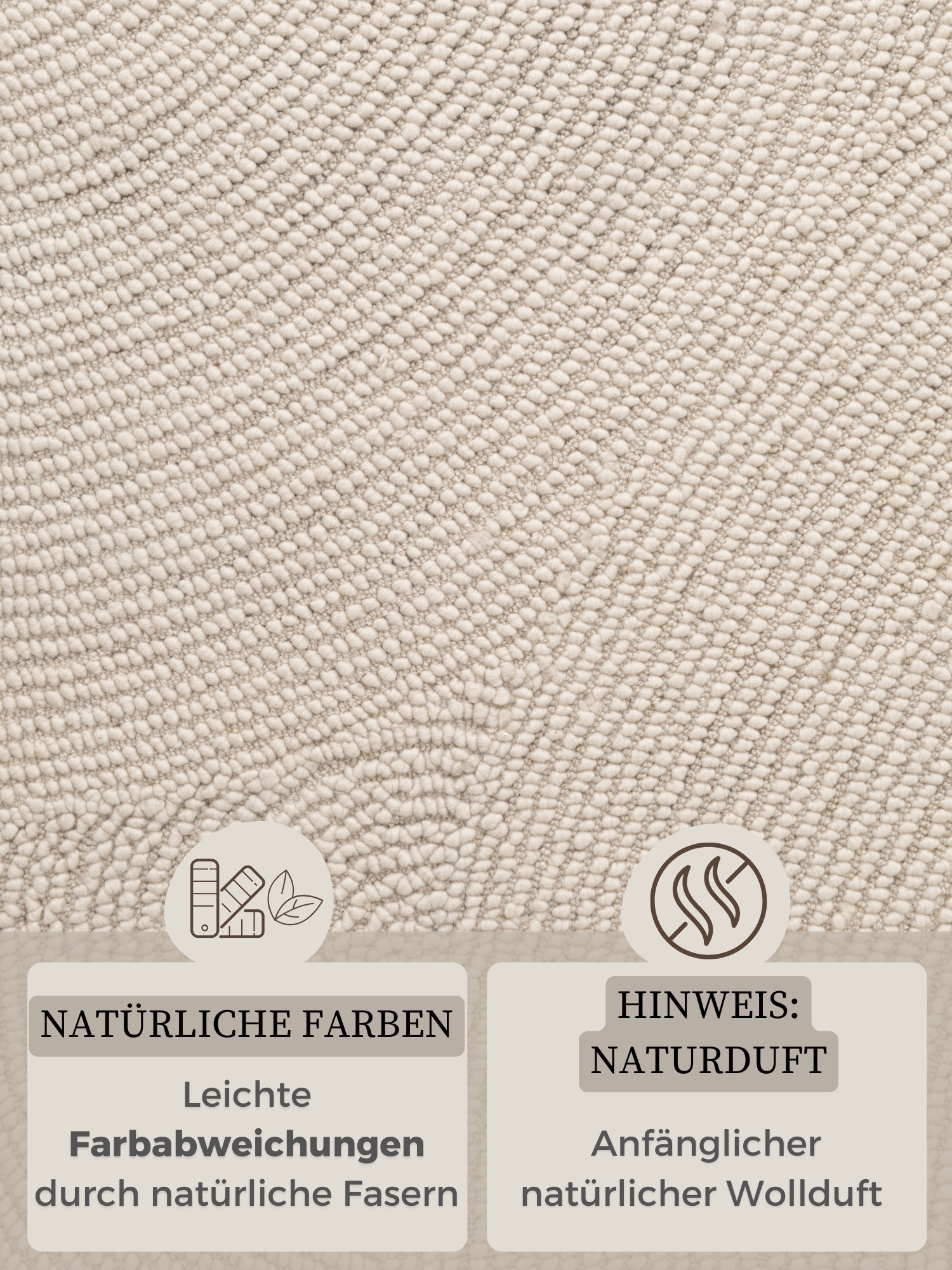 HANSE Home Wollteppich »Eleni«, rechteckig, 18 mm Höhe, Handgetuftet, Wolle, Natur, Wohnzimmer, Schlafzimmer, Skandi, Hygge