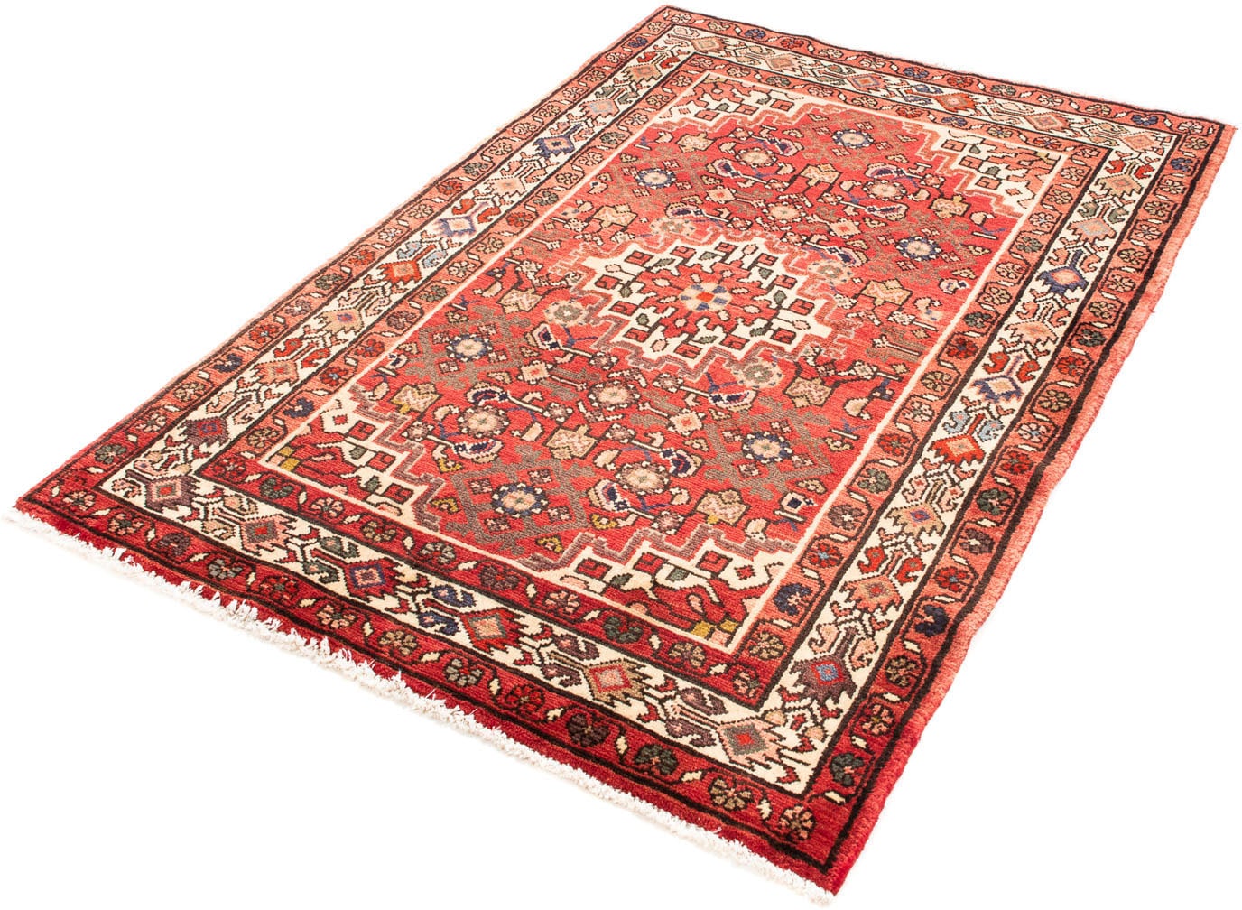 morgenland Orientteppich "Perser - Nomadic - 155 x 110 cm - rot", rechteckig, 10 mm Höhe, Wohnzimmer, Handgeknüpft, Einz