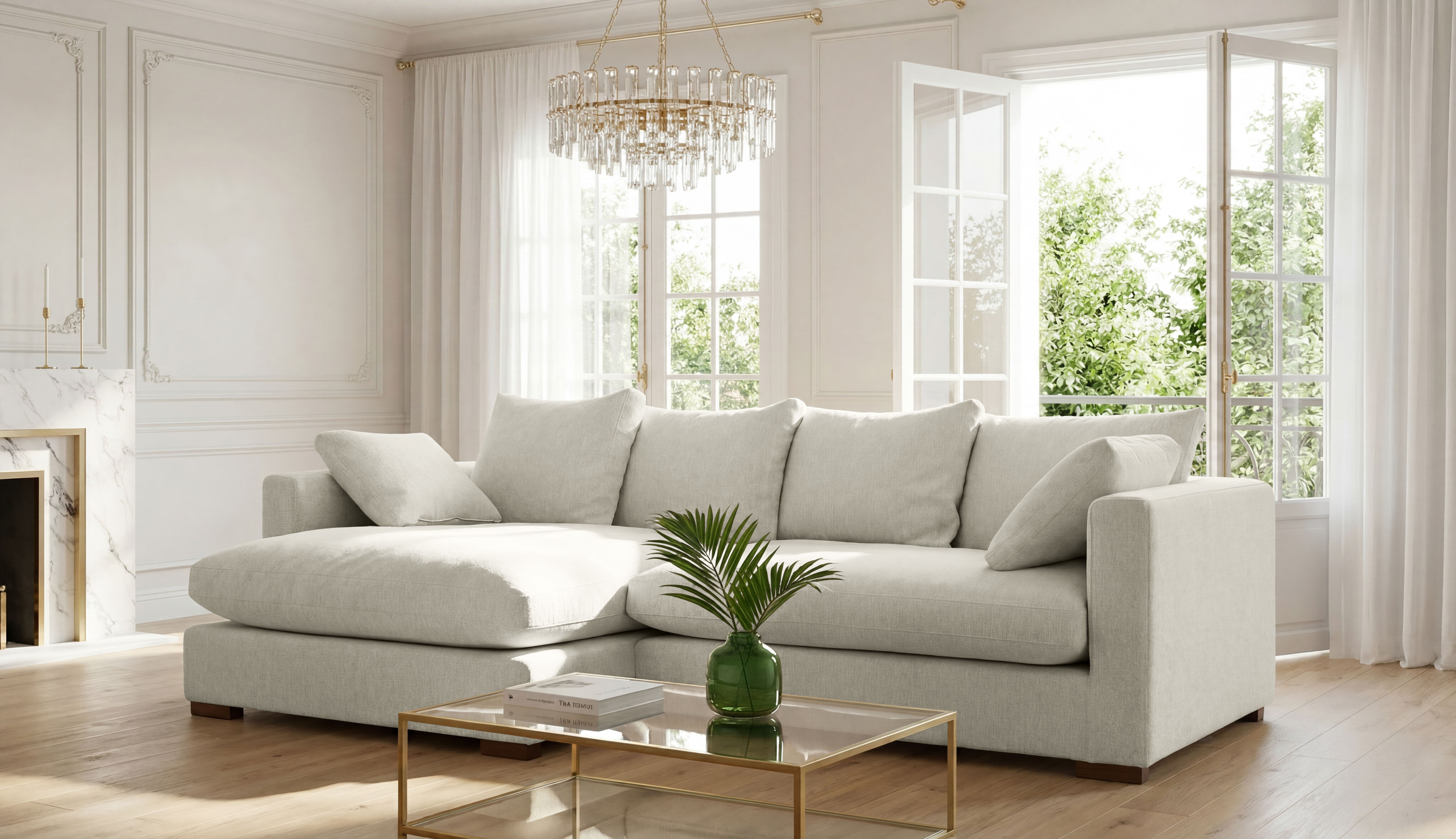 OTTO home Ecksofa "Coray" Breite 266 cm, extra weich und kuschelig, mit Federn und Daunen