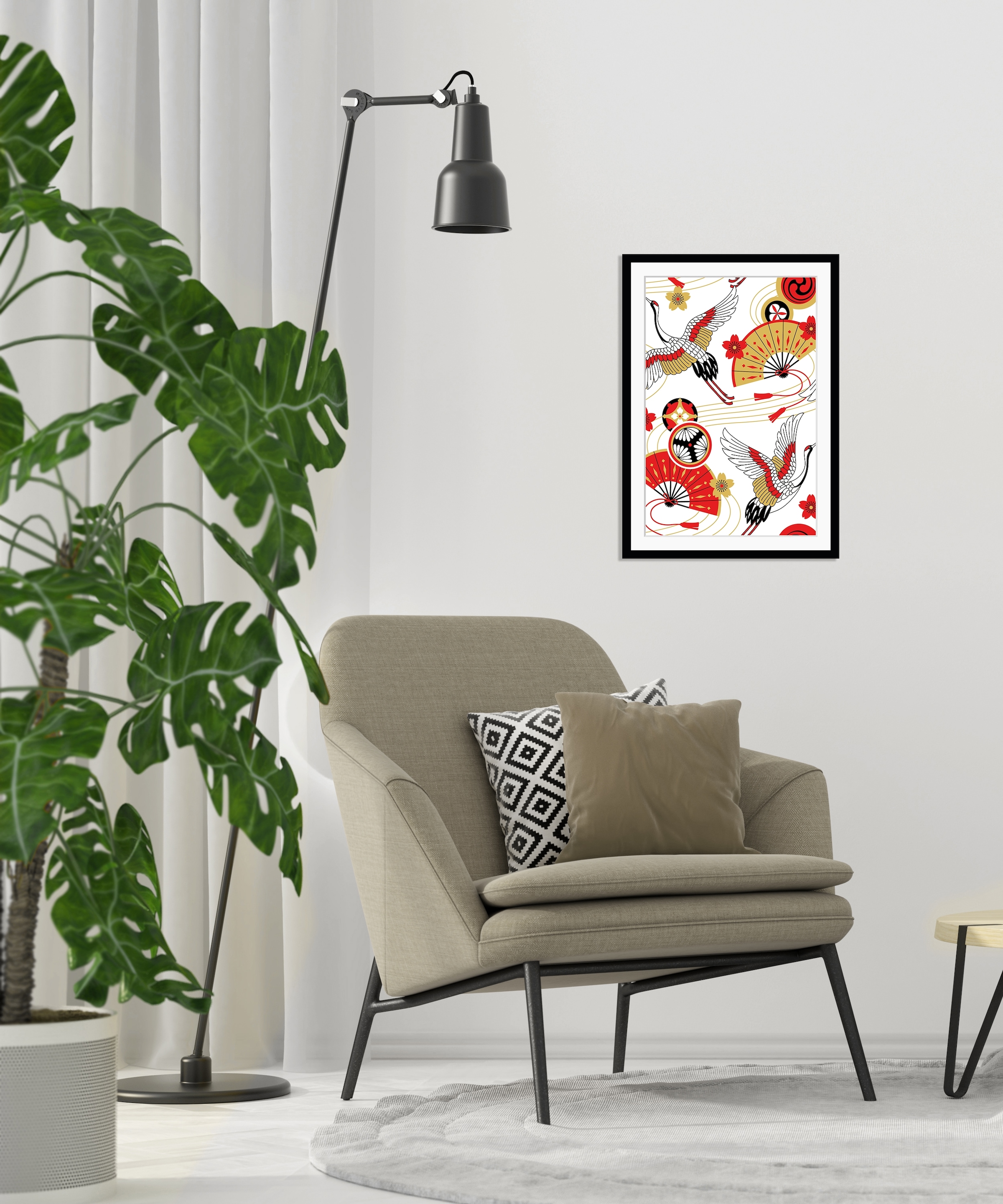 queence Bild »Karin« China | Kunst | Vogelbilder | Vögel | historische Ereignisse HD Premium Poster-Druck inkl. Holzrahmen