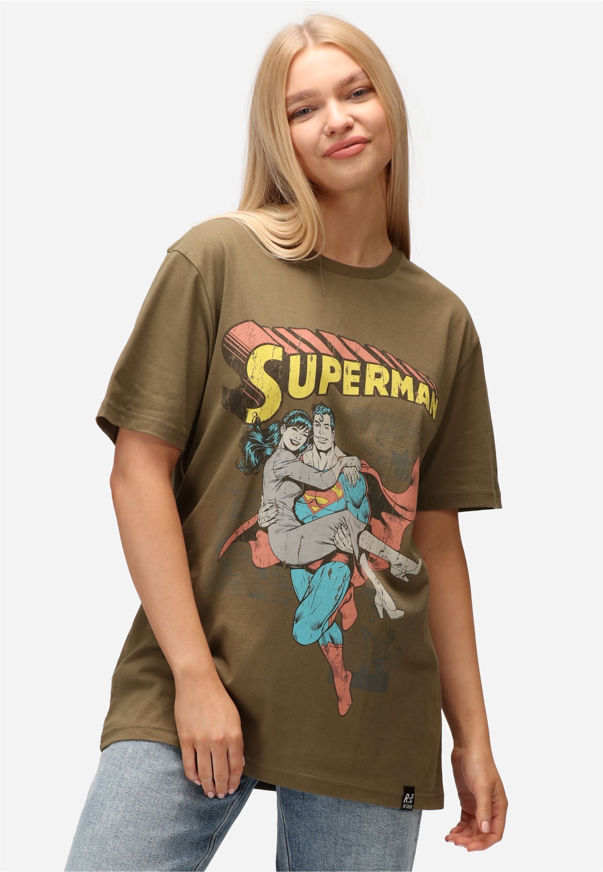 Thumbnail - Recovered T-Shirt "Superman Comic Graphic" 1 Stk. mit coolem Superman-Print im Comic-Stil