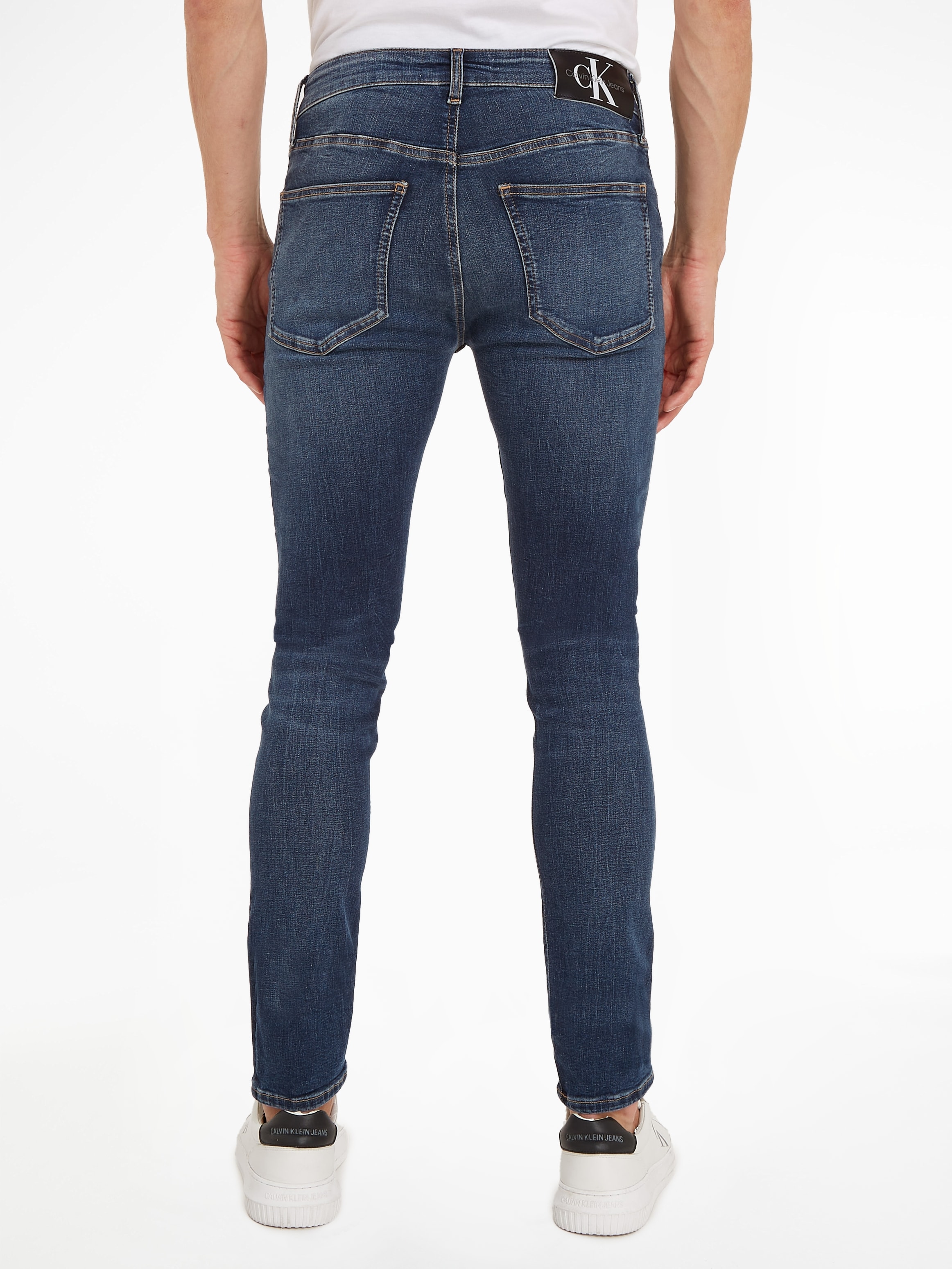 Calvin Klein Jeans Skinny-fit-Jeans "SKINNY", mit Leder-Badge günstig online kaufen