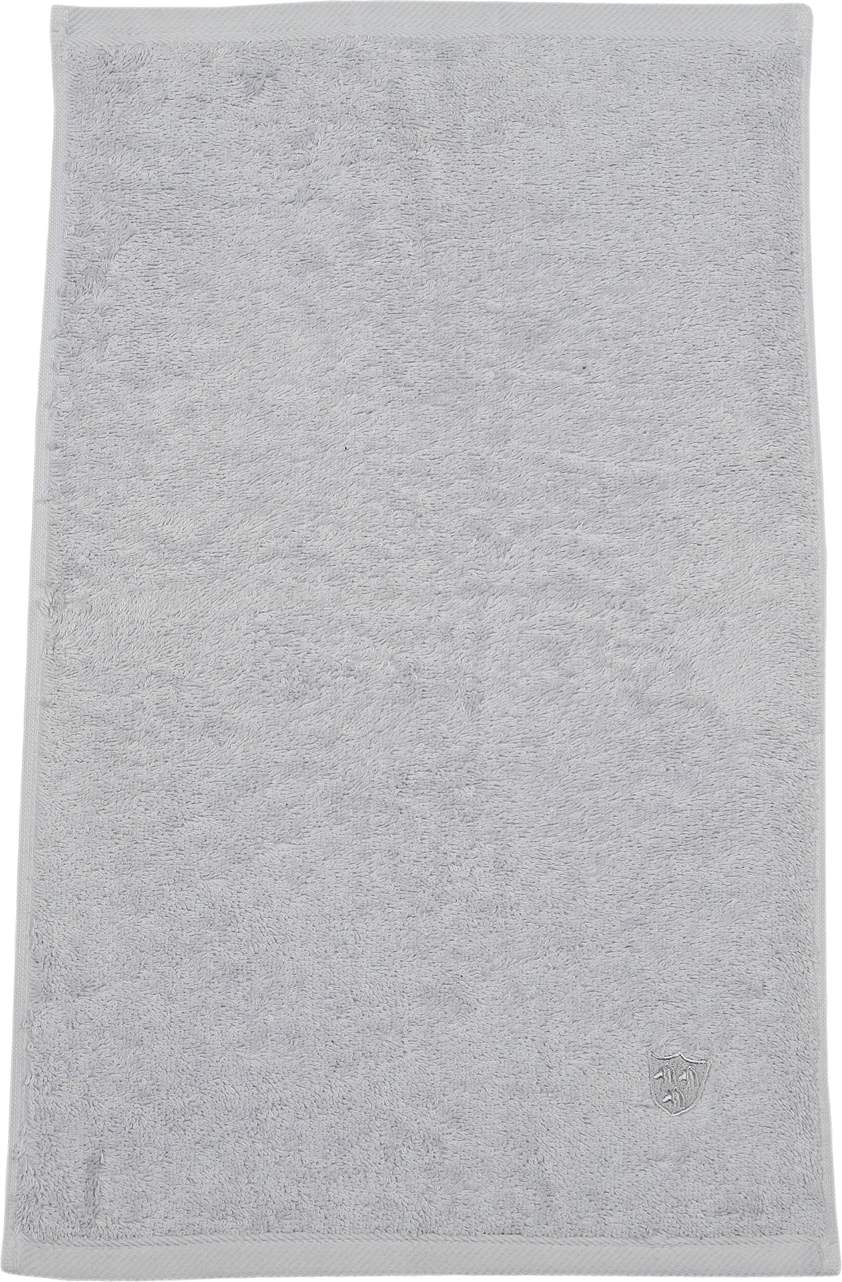 Gästehandtücher ROSS, B:30cm L:50cm, grau, Frottier, Obermaterial: 100% Baumwolle, Handtücher, "Vita", Bestickung ROSS-Emblem