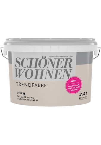 SCHÖNER WOHNEN-Kollektion Wand- und Deckenfarbe »Trendfarbe«, 2,5 Liter, Cosy,... kaufen