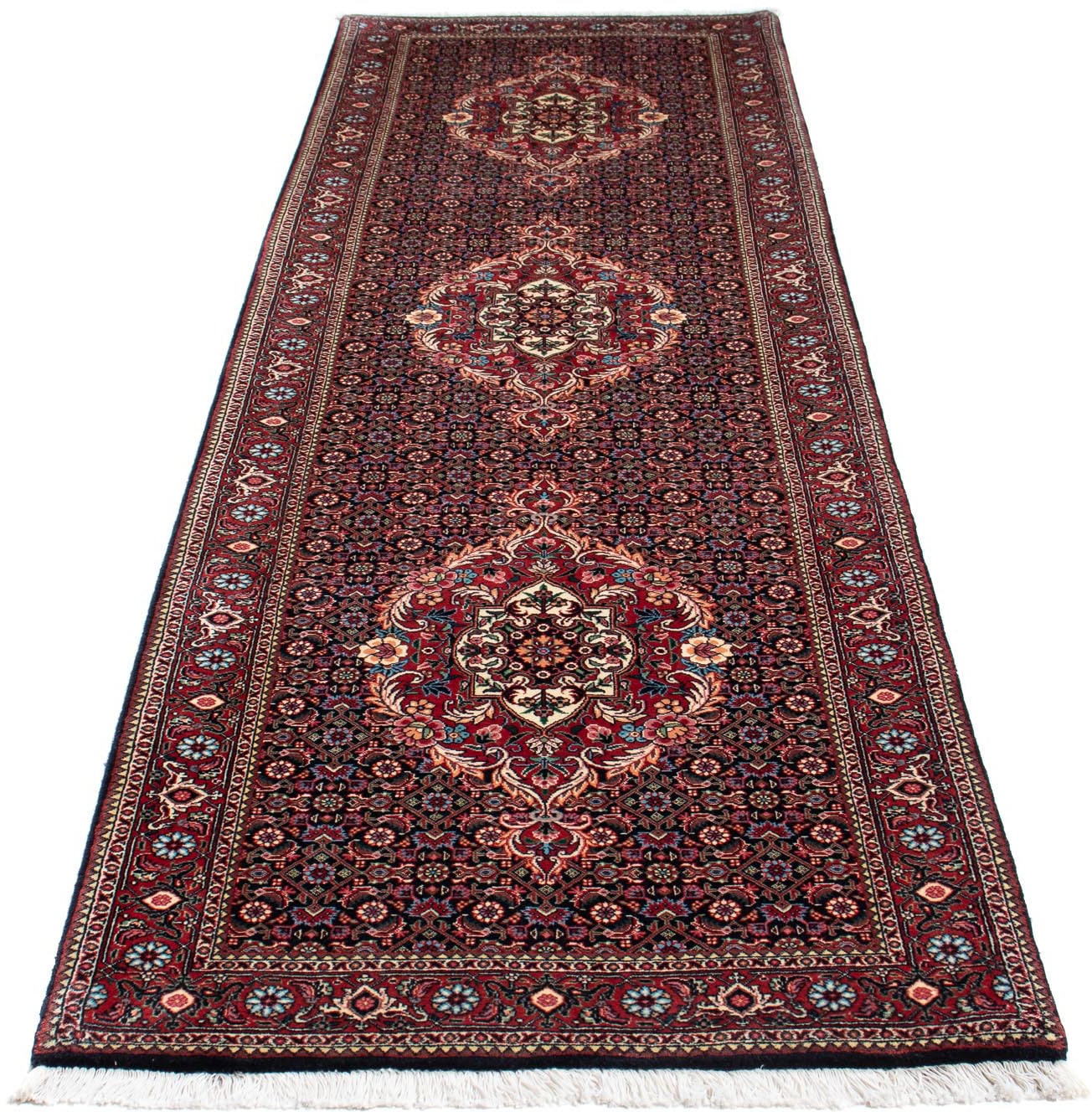 Hochflor-Läufer »Bidjar Blumenmuster 292 x 76 cm«, rechteckig, 15 mm Höhe, Unikat mit...