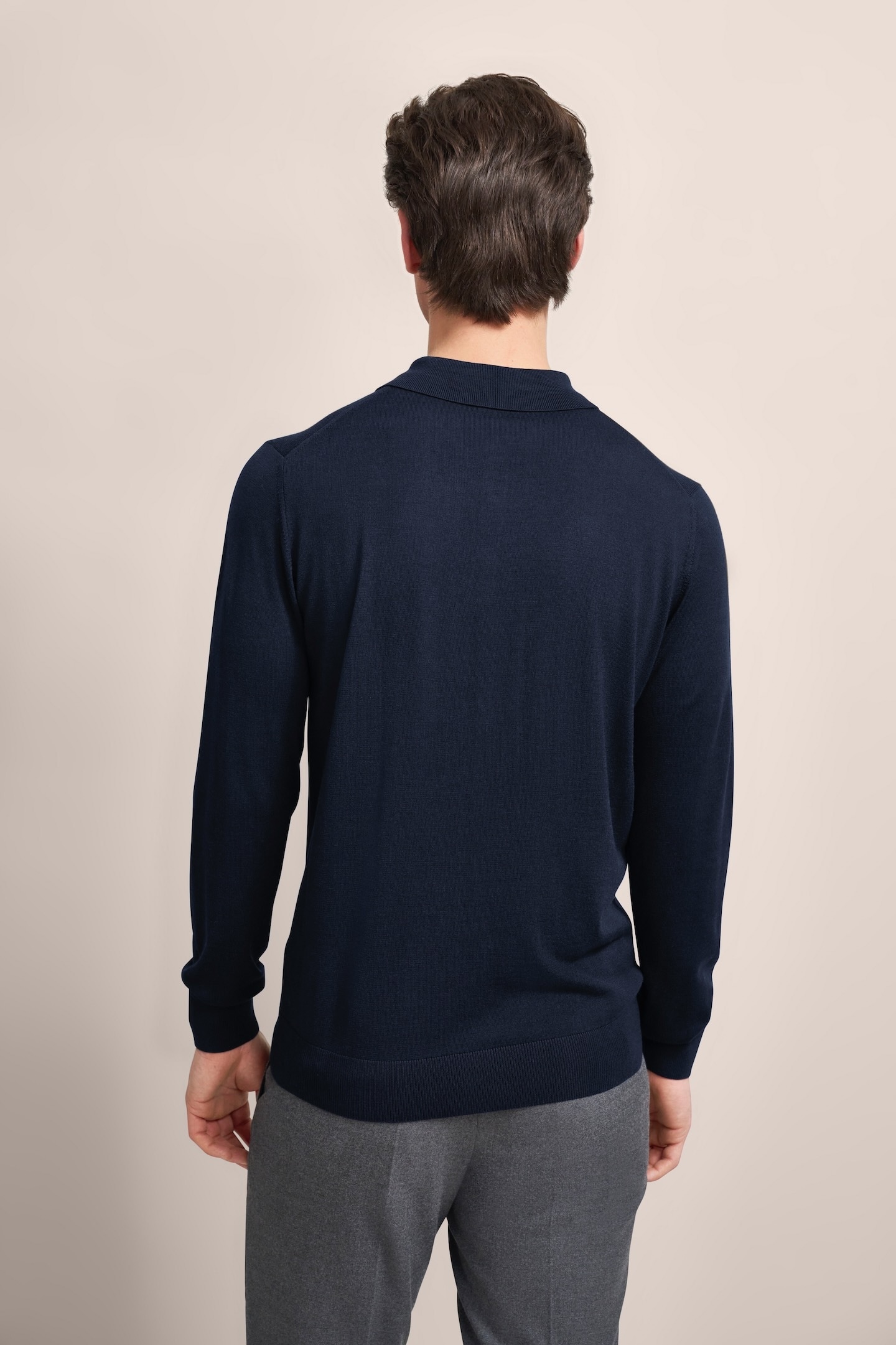 bugatti Langarm-Poloshirt, in moderner Optik