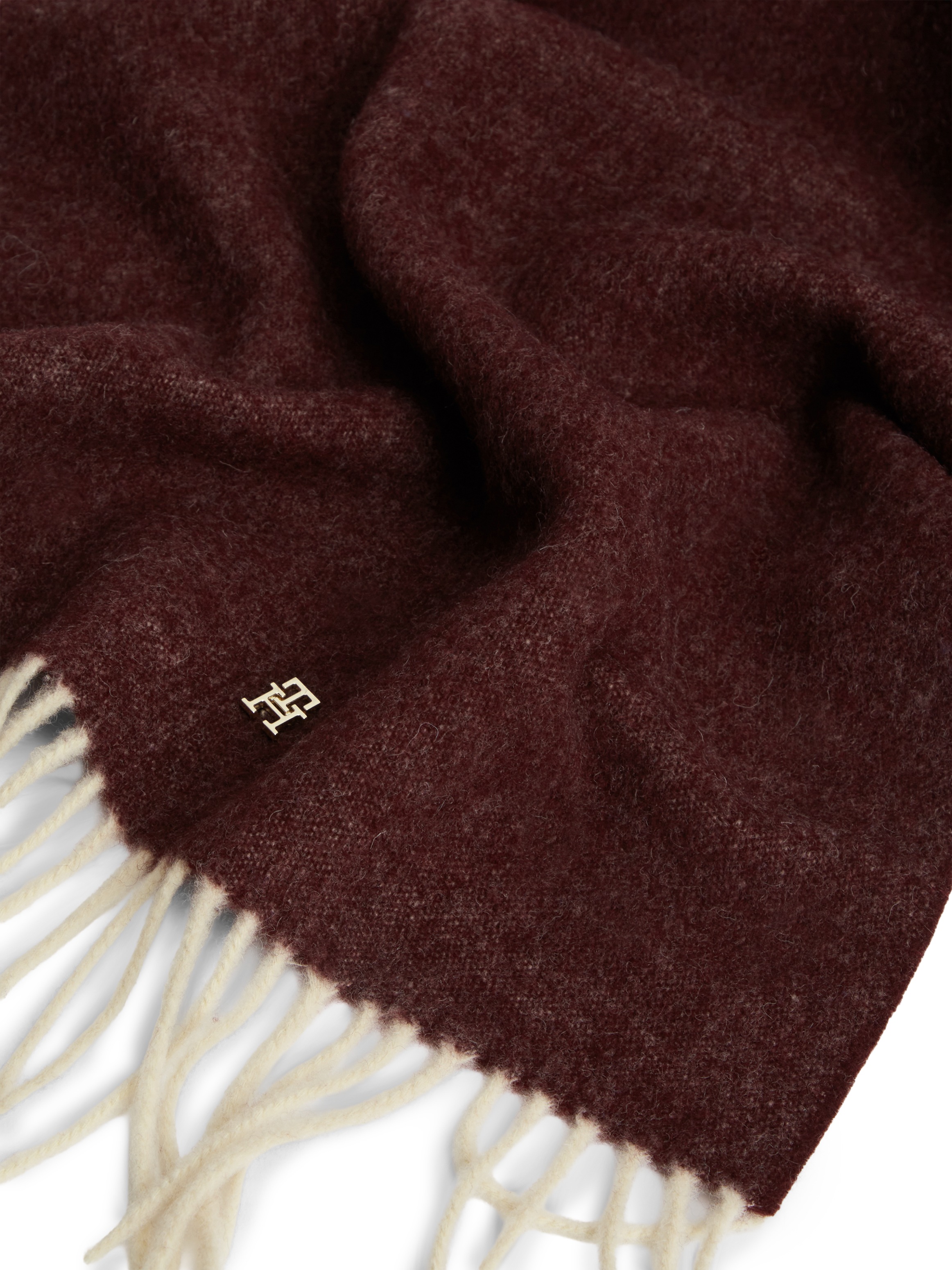 Tommy Hilfiger Schal »TH ELEVATED CHIC WOVEN« aus reiner Wolle, mit Fransen