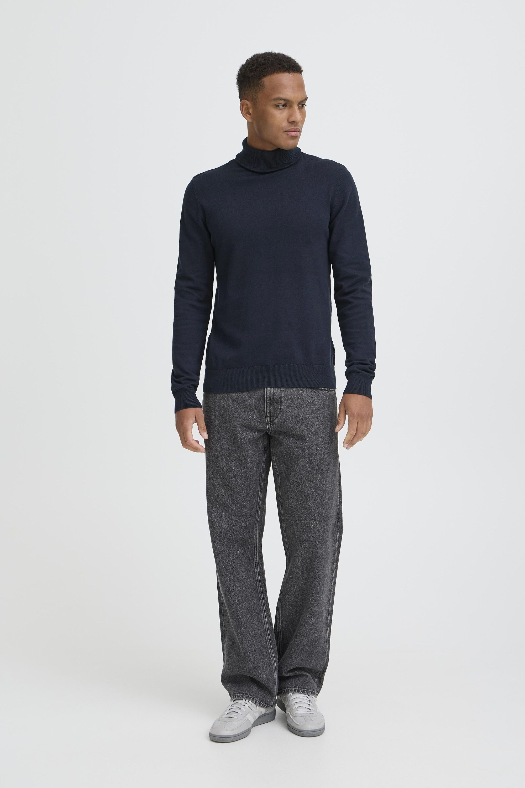 Rollkragenpullover BLEND "BHBryan", Herren, Gr. M, salute, Feinstrick, 70% Baumwolle, 30% Nylon, unifarben, Basic, normal normal, ohne Ausschnitt, Pullover Rollkragenpullover, Stilvoller Strickpullover mit Rollkragen 5