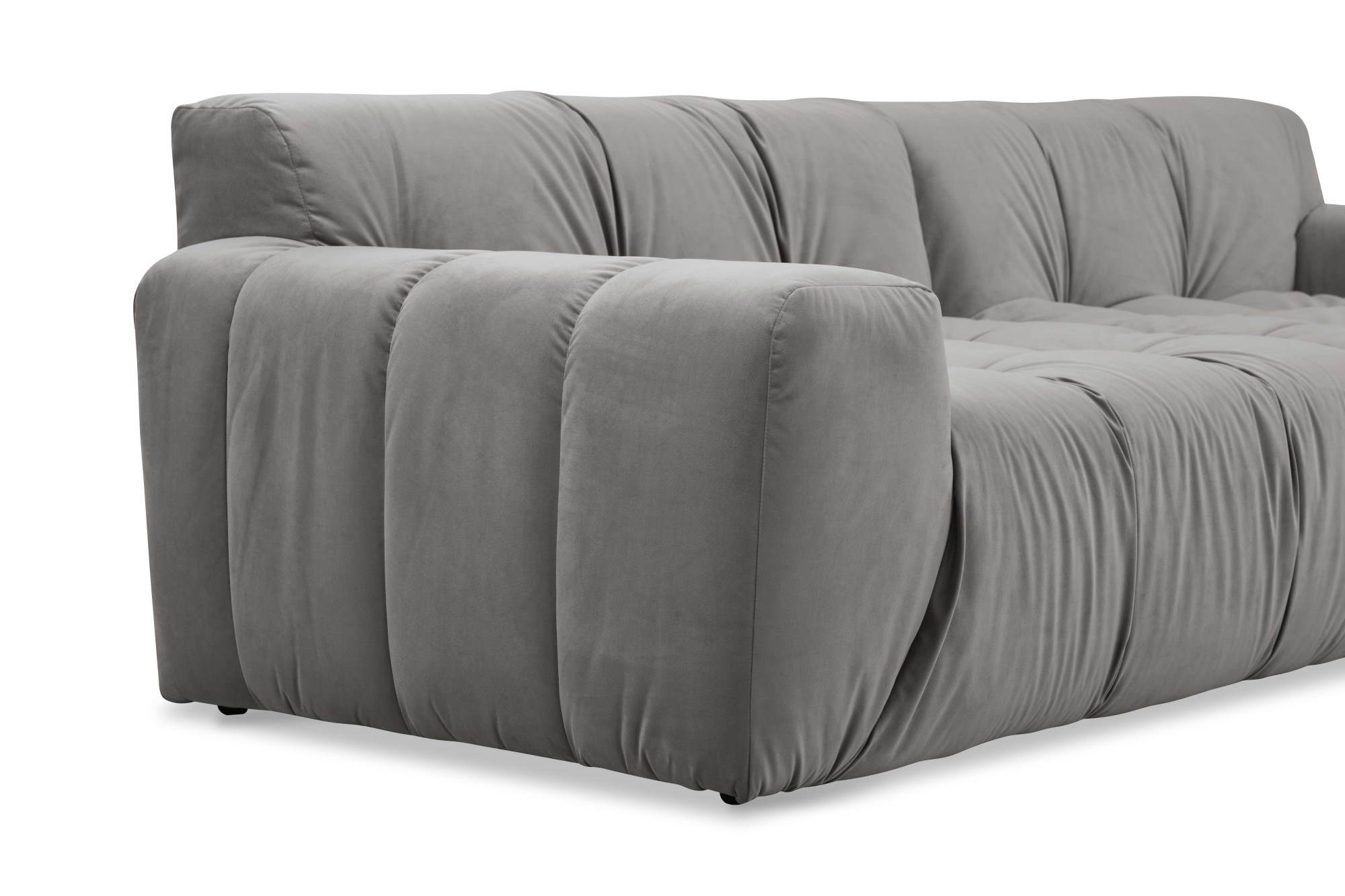 INOSIGN 3-Sitzer »Calmara, Breite 286 cm, weicher Lounge-Sitzkomfort«, bodentief, Samt oder Chenille, mit Knopfsteppung