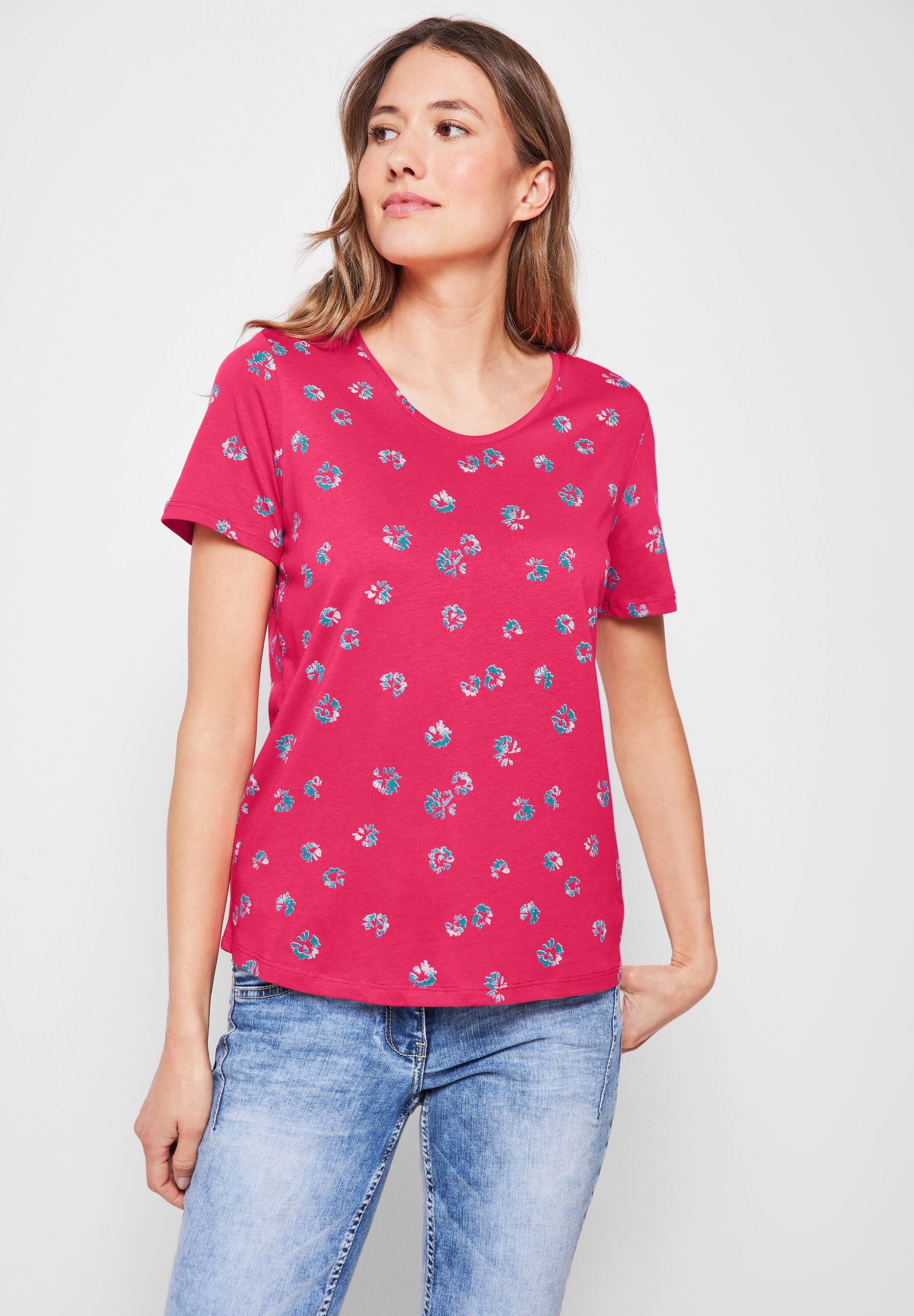 Materialmix aus Cecil T-Shirt, | bestellen BAUR softem