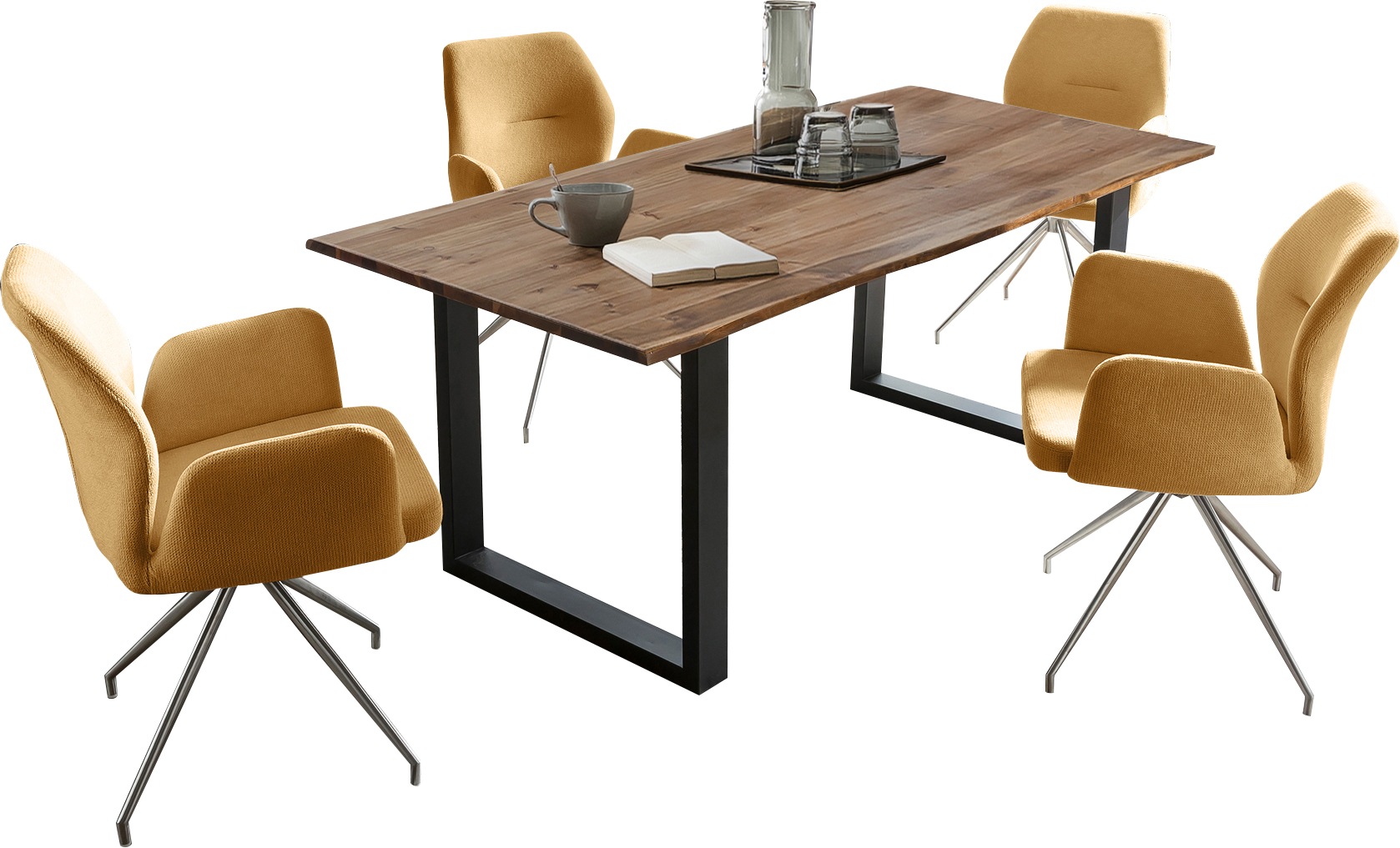 SalesFever Essgruppe, (Set, 5 tlg.), Tischplatte behandelt mit OSMO Hartwachs-Öl in seidenmattem Finish