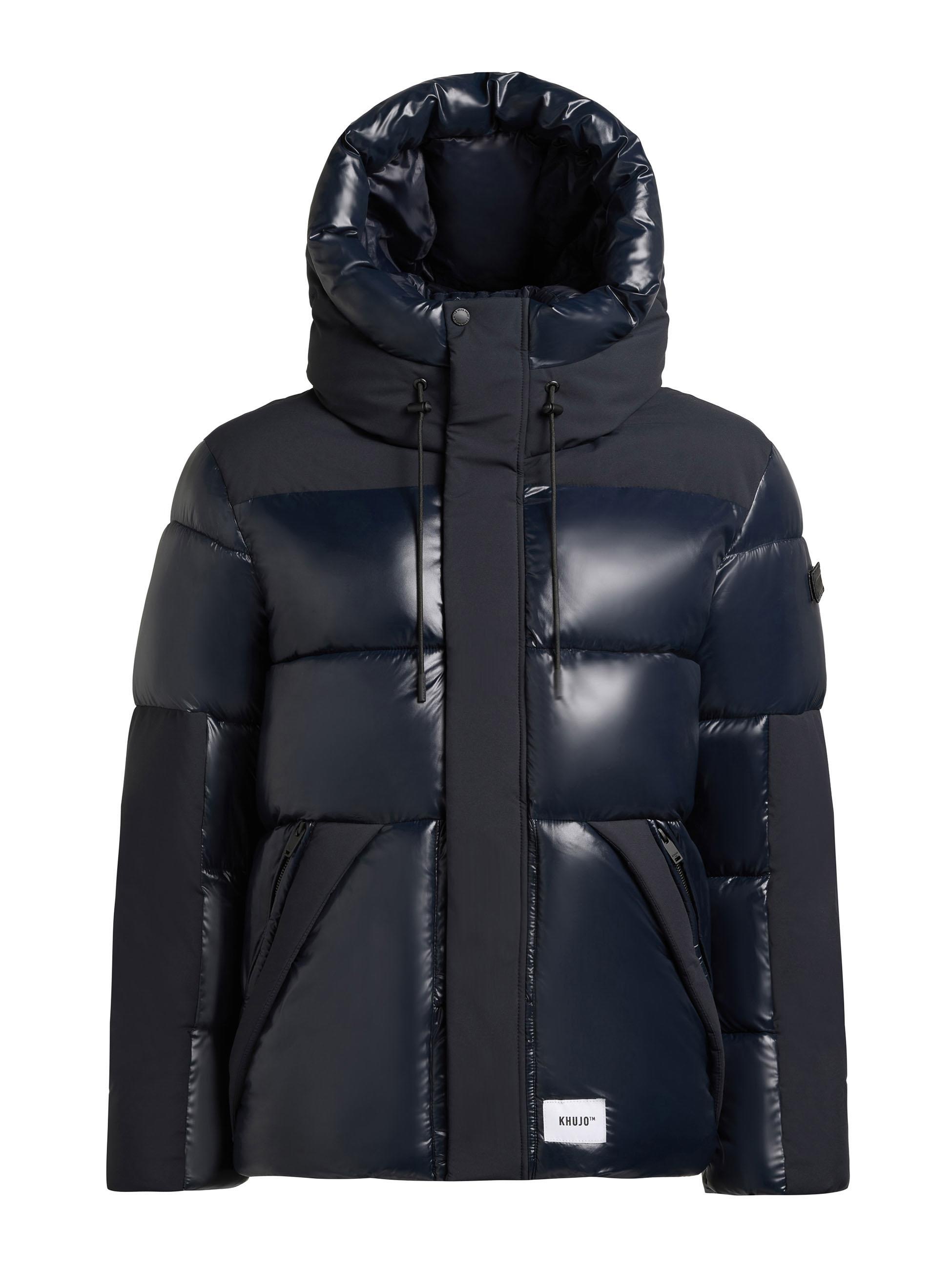 khujo Steppjacke »Alst« mit Kapuze Schimmernde Herren Jacke mit innenliegenden Rucksack-Trägern