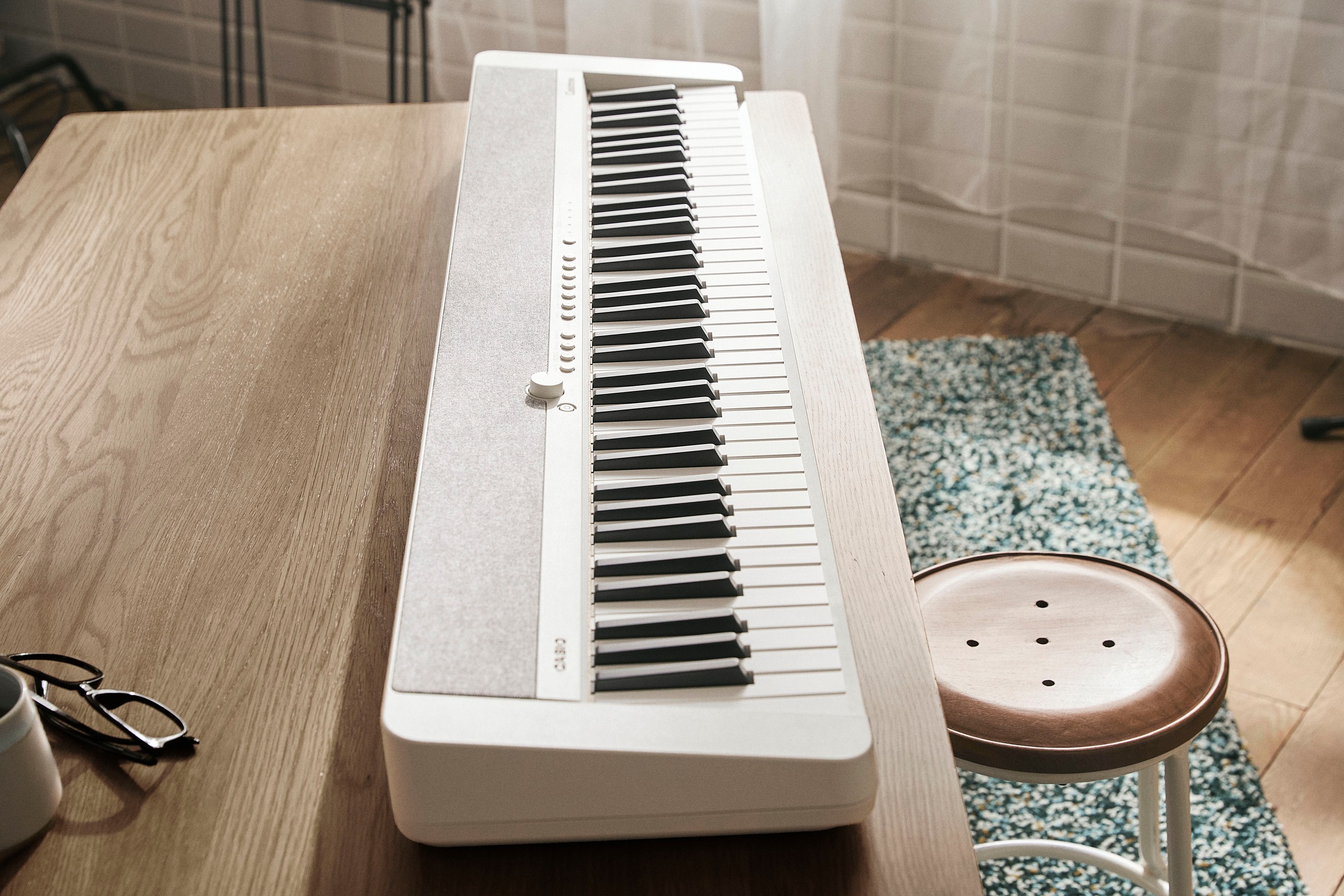 CASIO Home-Keyboard »CT-S1-76 weiß«, inkluisve Pedal und Stativ