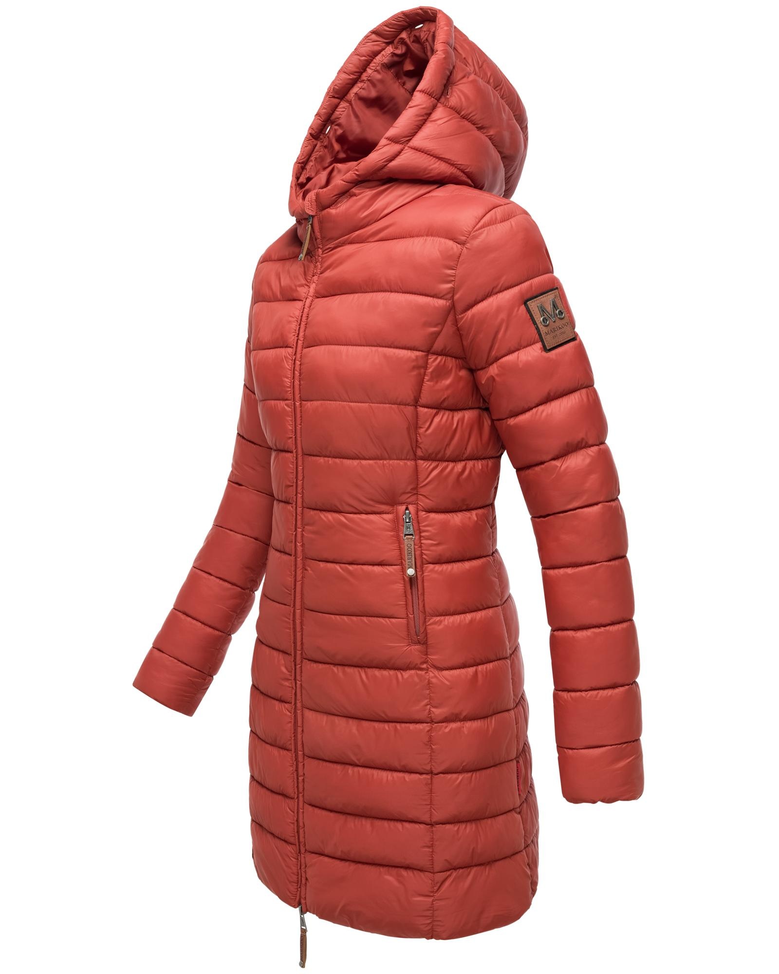 Marikoo Steppmantel »Rose-Stepp«, zeitloser Winterparka mit großer Kunstfellkapuze