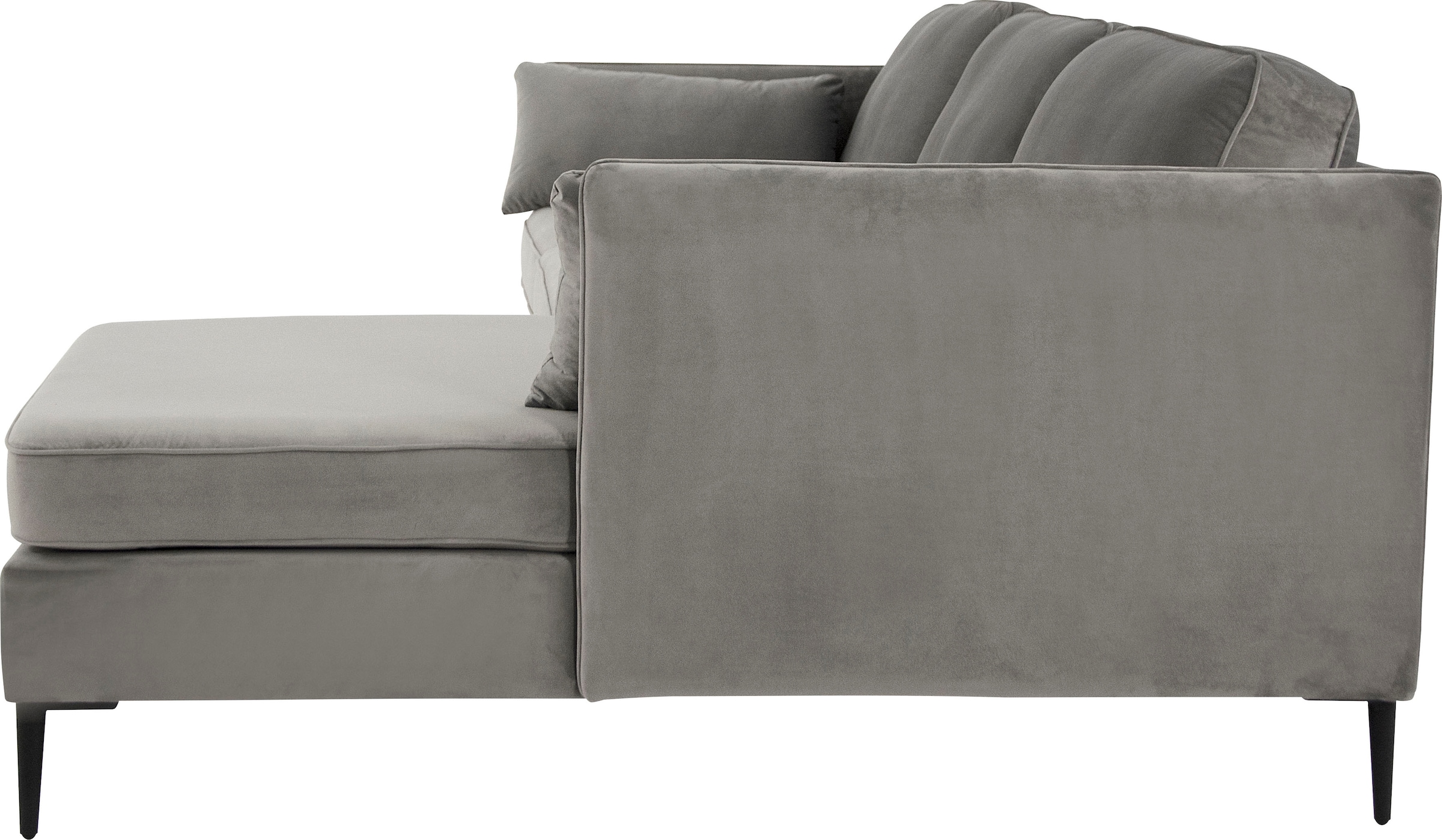 Leonique Ecksofa »Light L-Form«, inklusive loser Zierkissen, mit schmalen Armlehnen und Teleskopfüßen