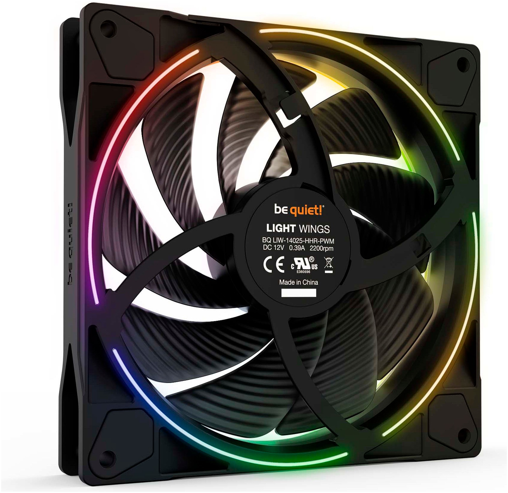 be quiet! Gehäuselüfter »Light Wings 140mm PWM high-speed Triple Pack«, (Packung, 3 St.)