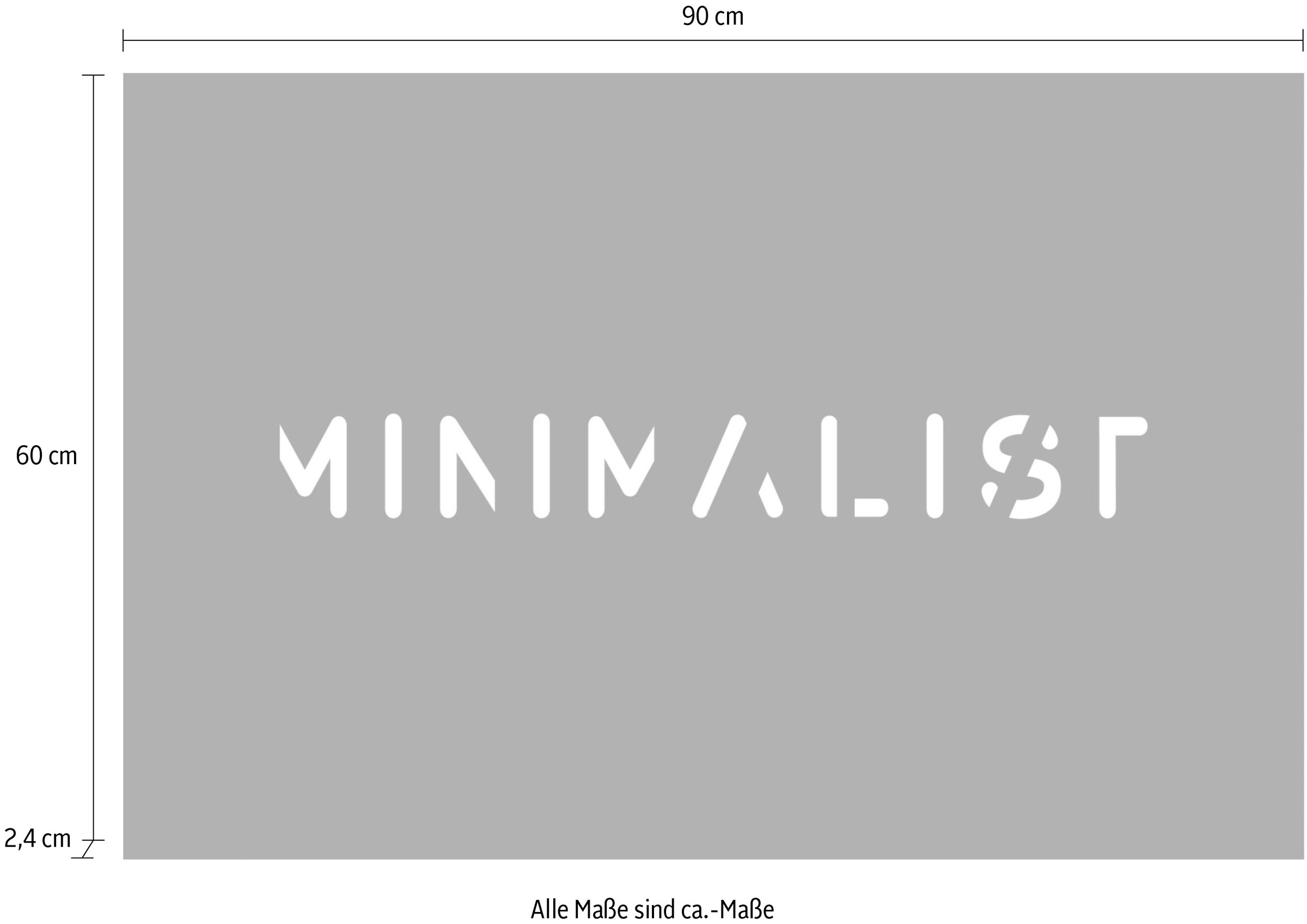 queence Acrylglasbild »MINIMALIST«, Schwarz-Weiß-Sprüche-Sprüche & Texte-Schriftzug, Fine Art-Print in Galeriequalität