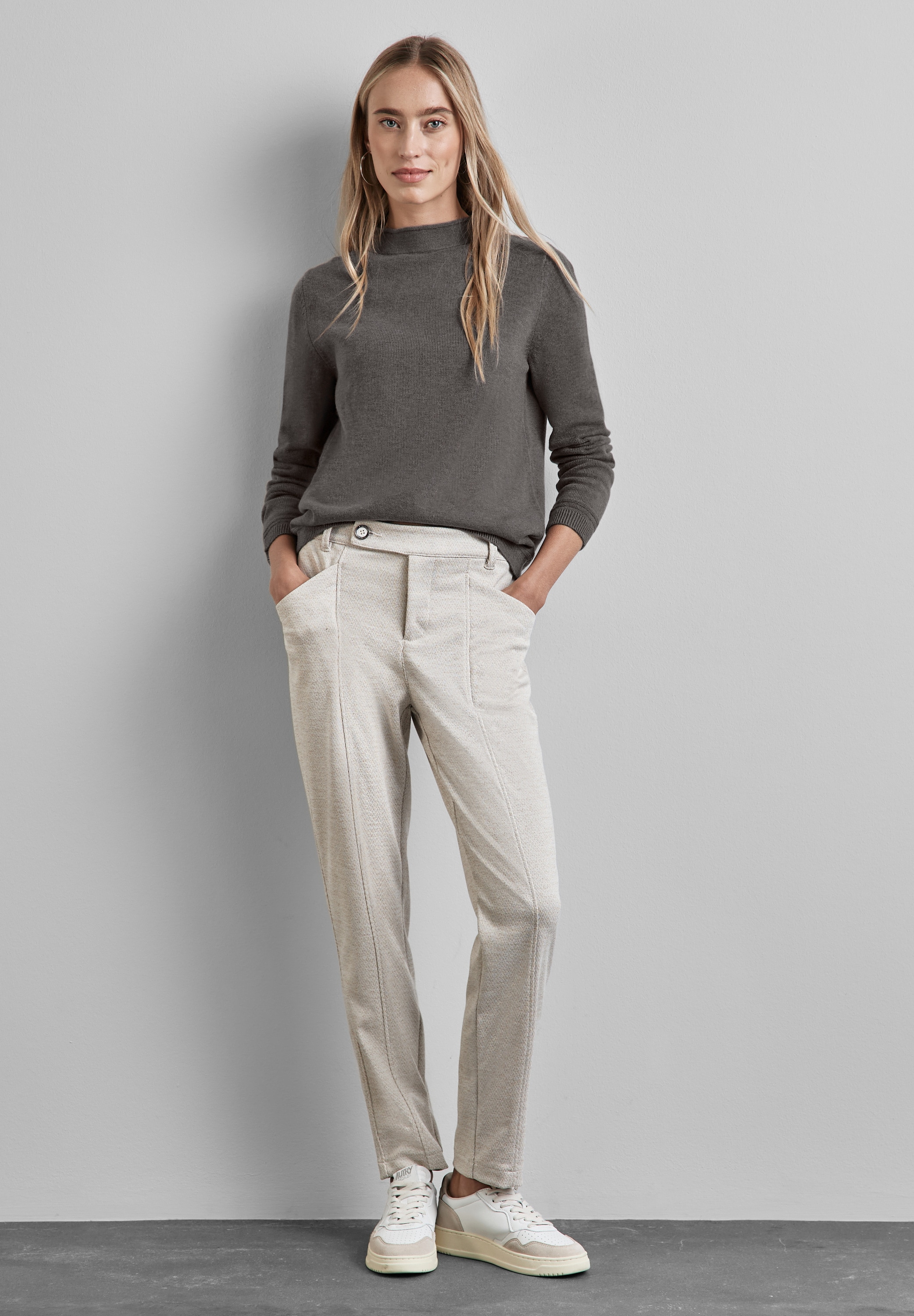 STREET ONE Strickpullover, aus softem Materialmix