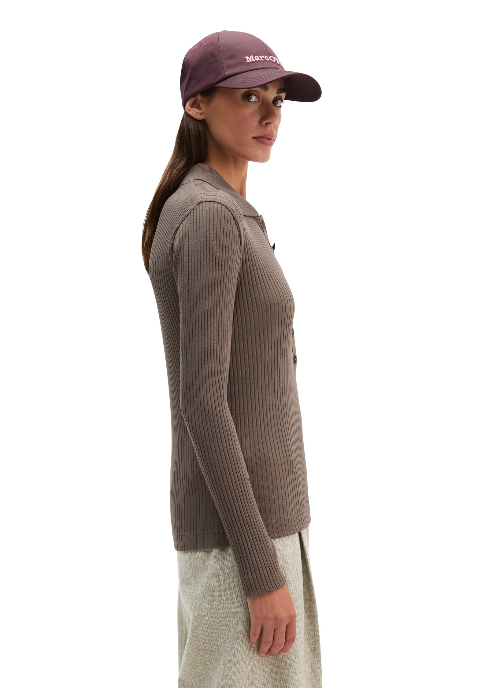 Marc O'Polo Langarm-Poloshirt »aus Bio-Baumwoll-Modal-Stretch-Jersey«